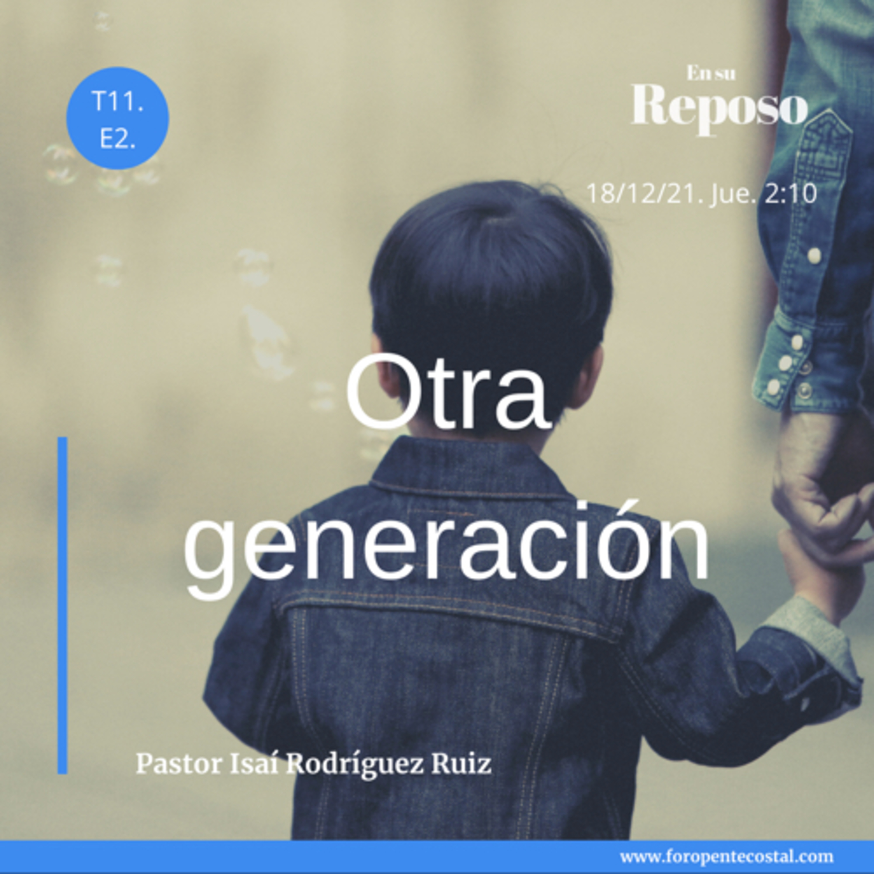 En su reposo, con el pastor Isaí Rodríguez Ruiz