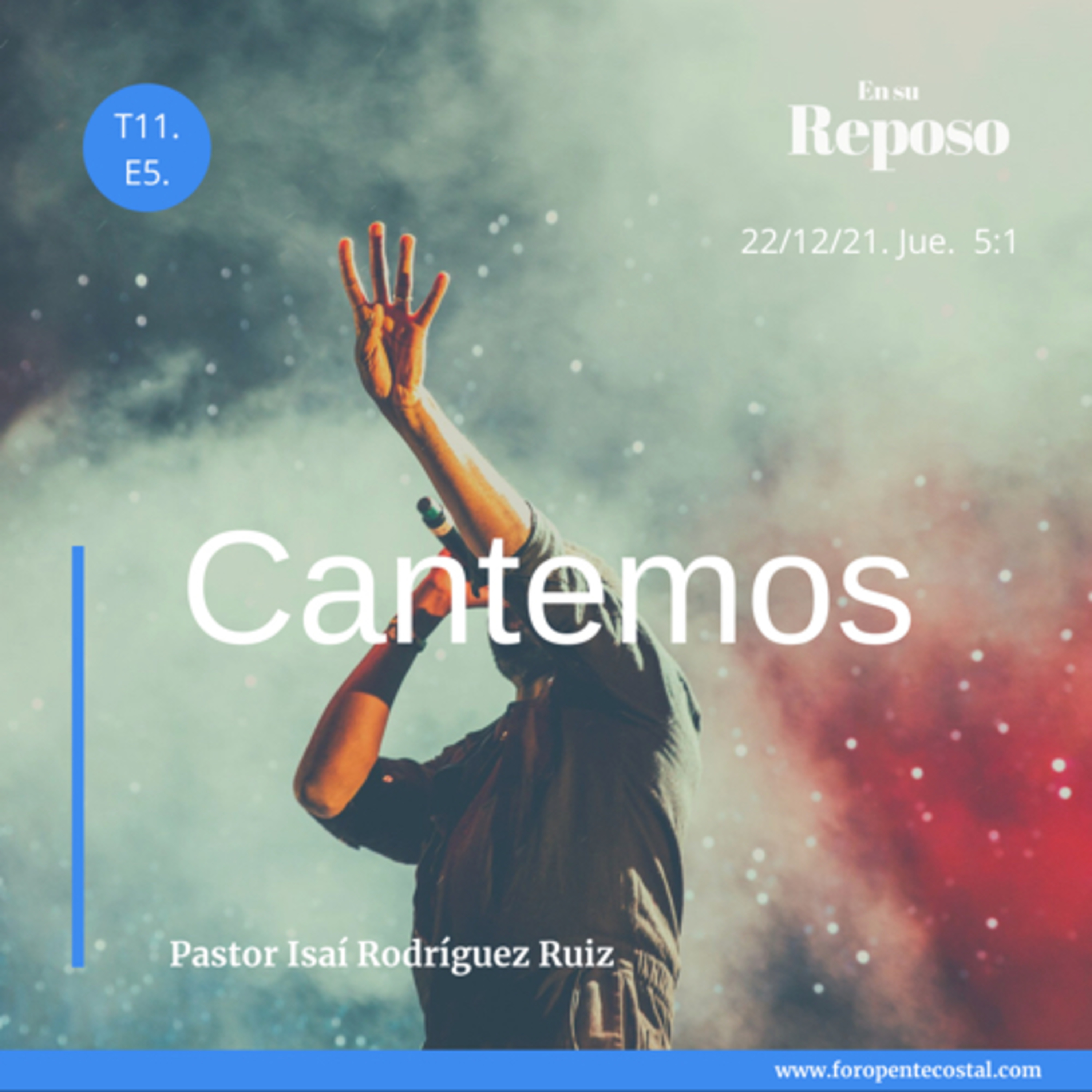 En su reposo, con el pastor Isaí Rodríguez Ruiz