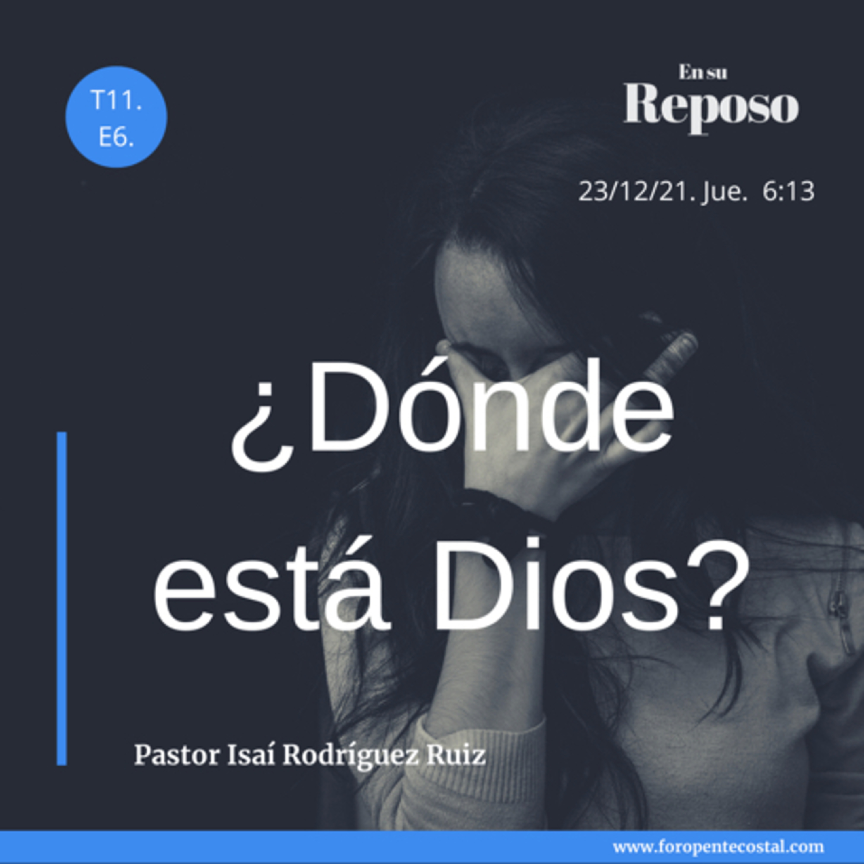 En su reposo, con el pastor Isaí Rodríguez Ruiz