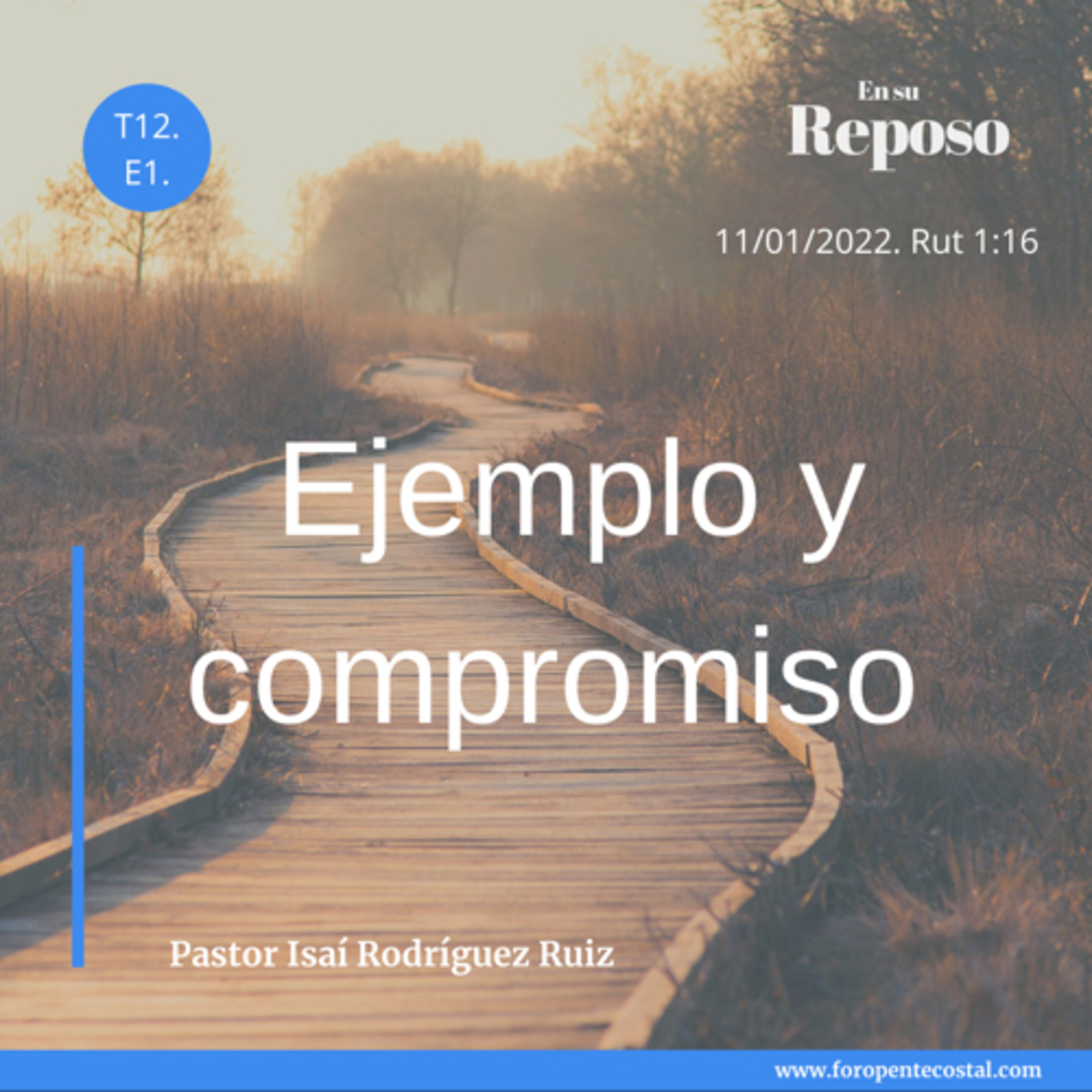 En su reposo, con el pastor Isaí Rodríguez Ruiz