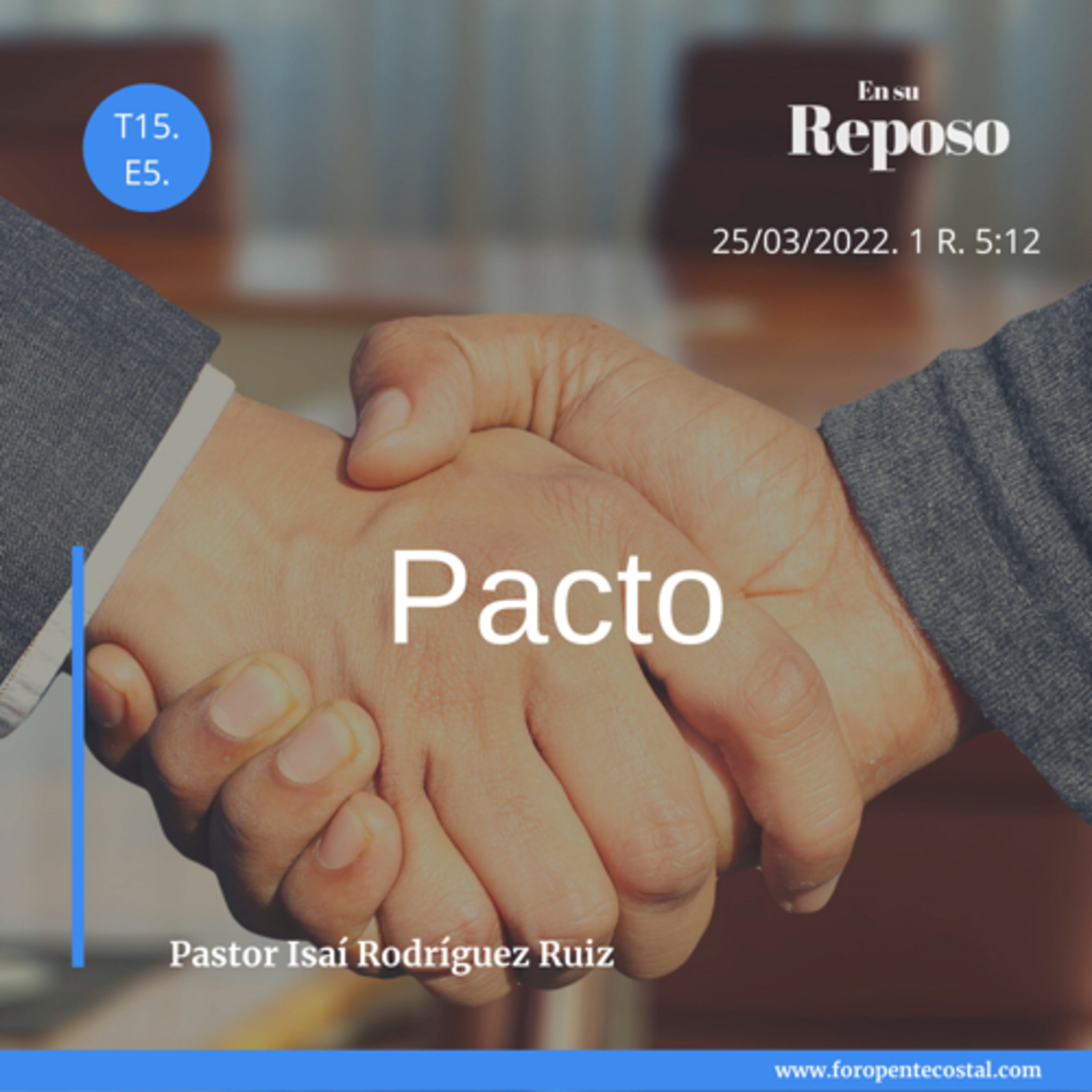 En su reposo, con el pastor Isaí Rodríguez Ruiz