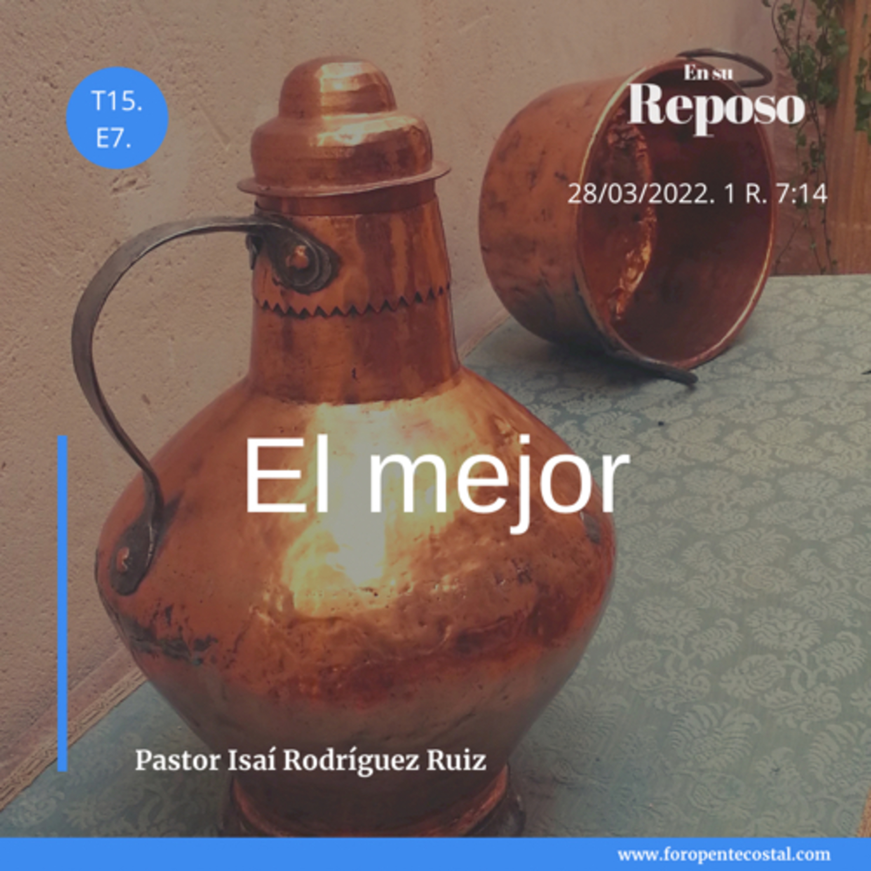 En su reposo, con el pastor Isaí Rodríguez Ruiz