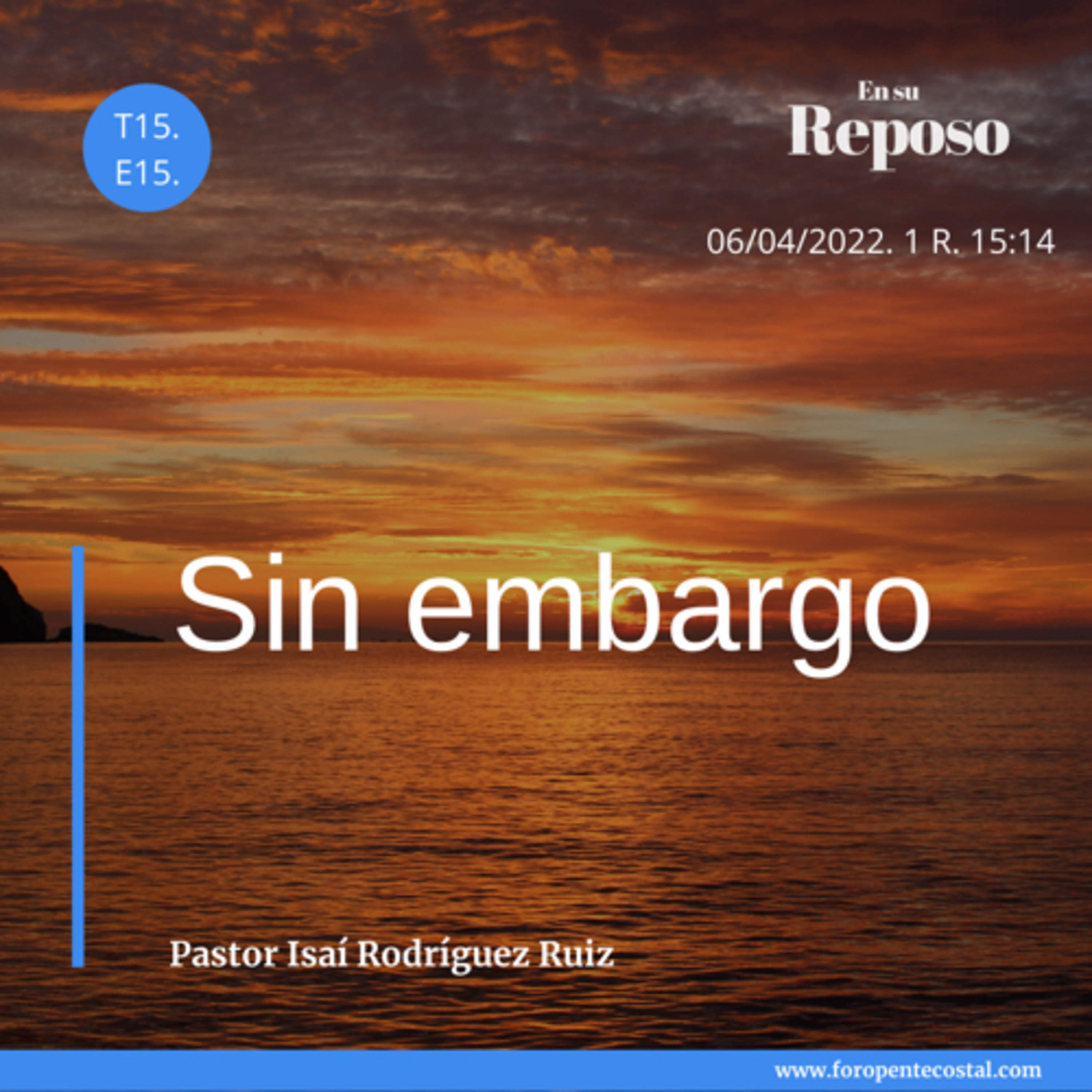 En su reposo, con el pastor Isaí Rodríguez Ruiz