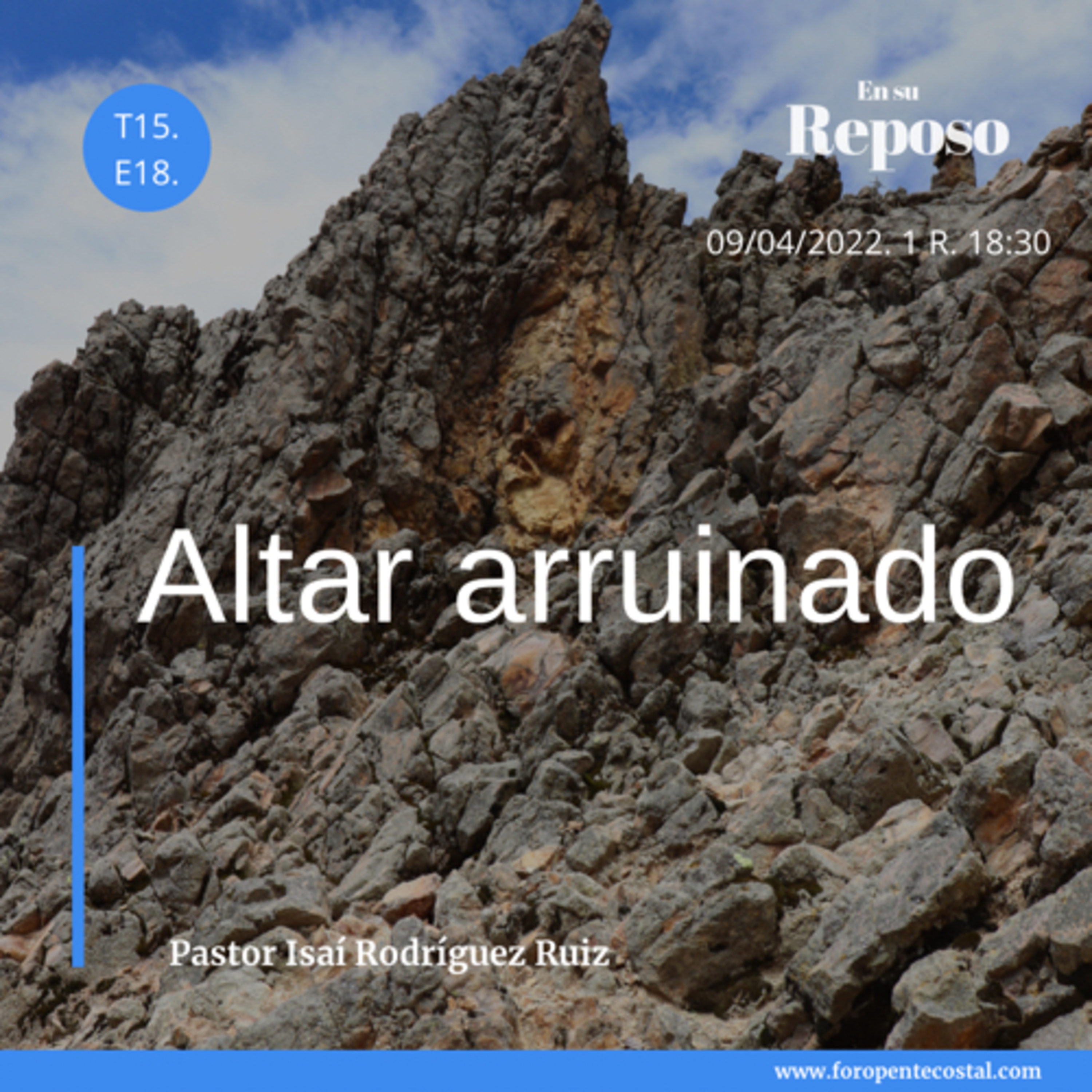 En su reposo, con el pastor Isaí Rodríguez Ruiz