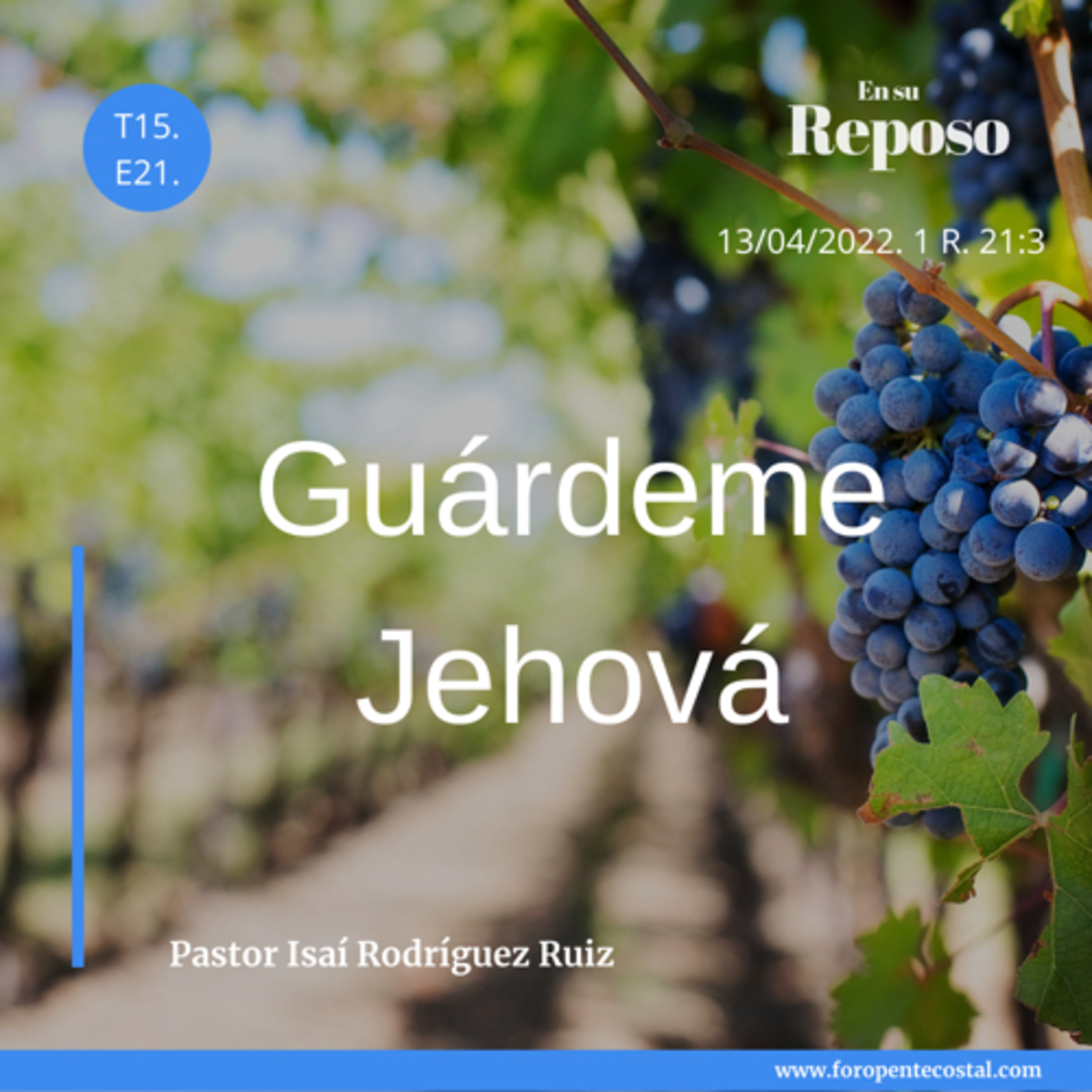 En su reposo, con el pastor Isaí Rodríguez Ruiz