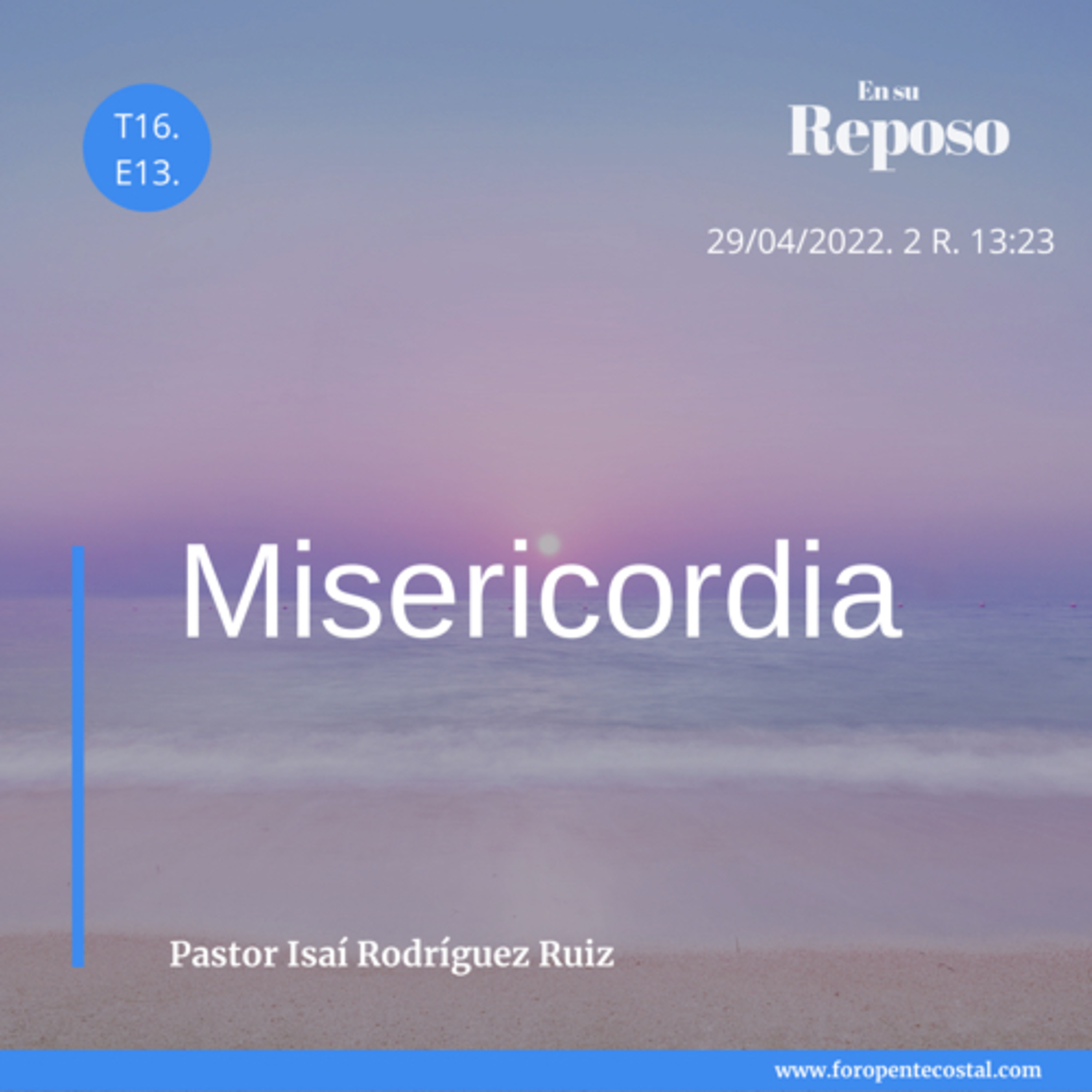 En su reposo, con el pastor Isaí Rodríguez Ruiz