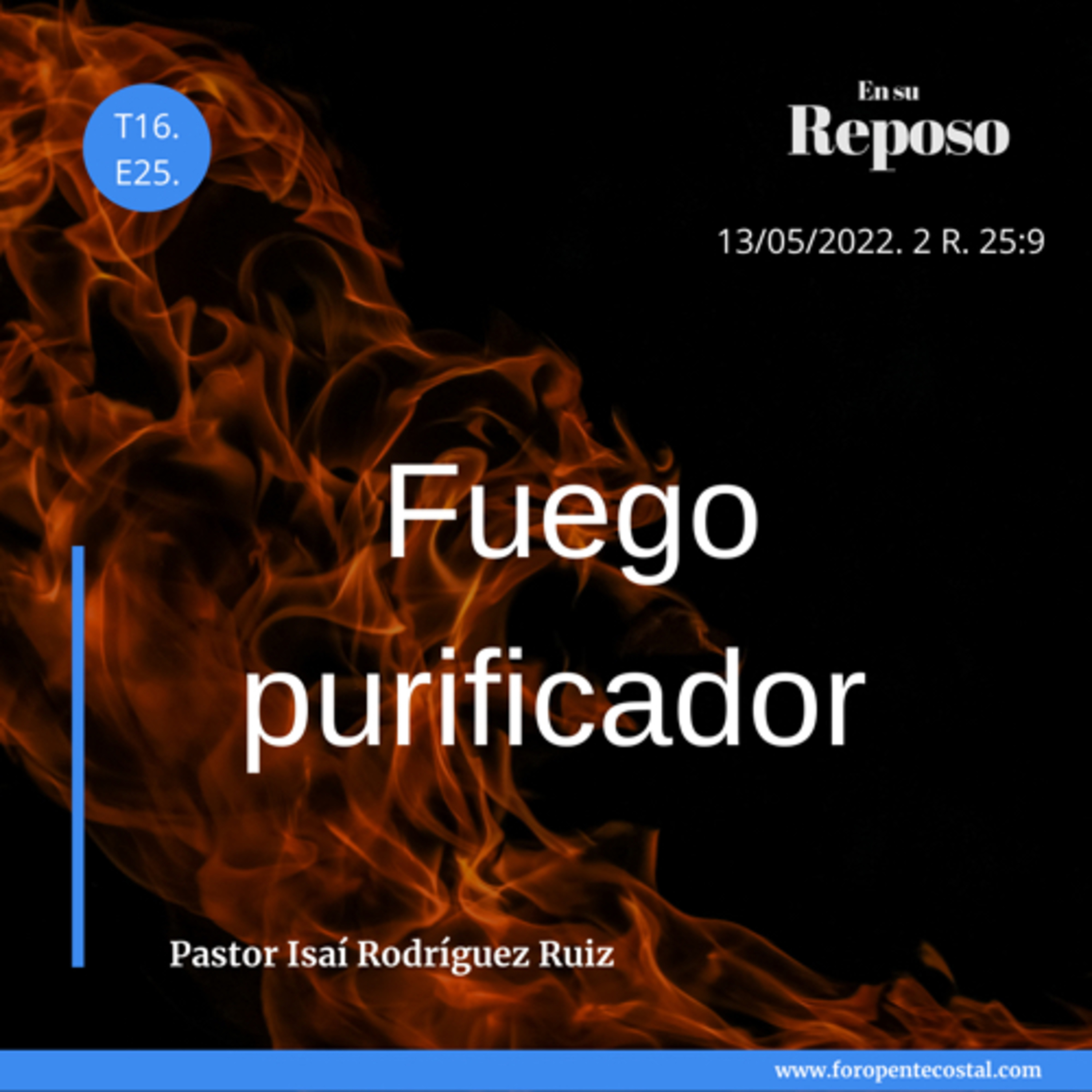 En su reposo, con el pastor Isaí Rodríguez Ruiz