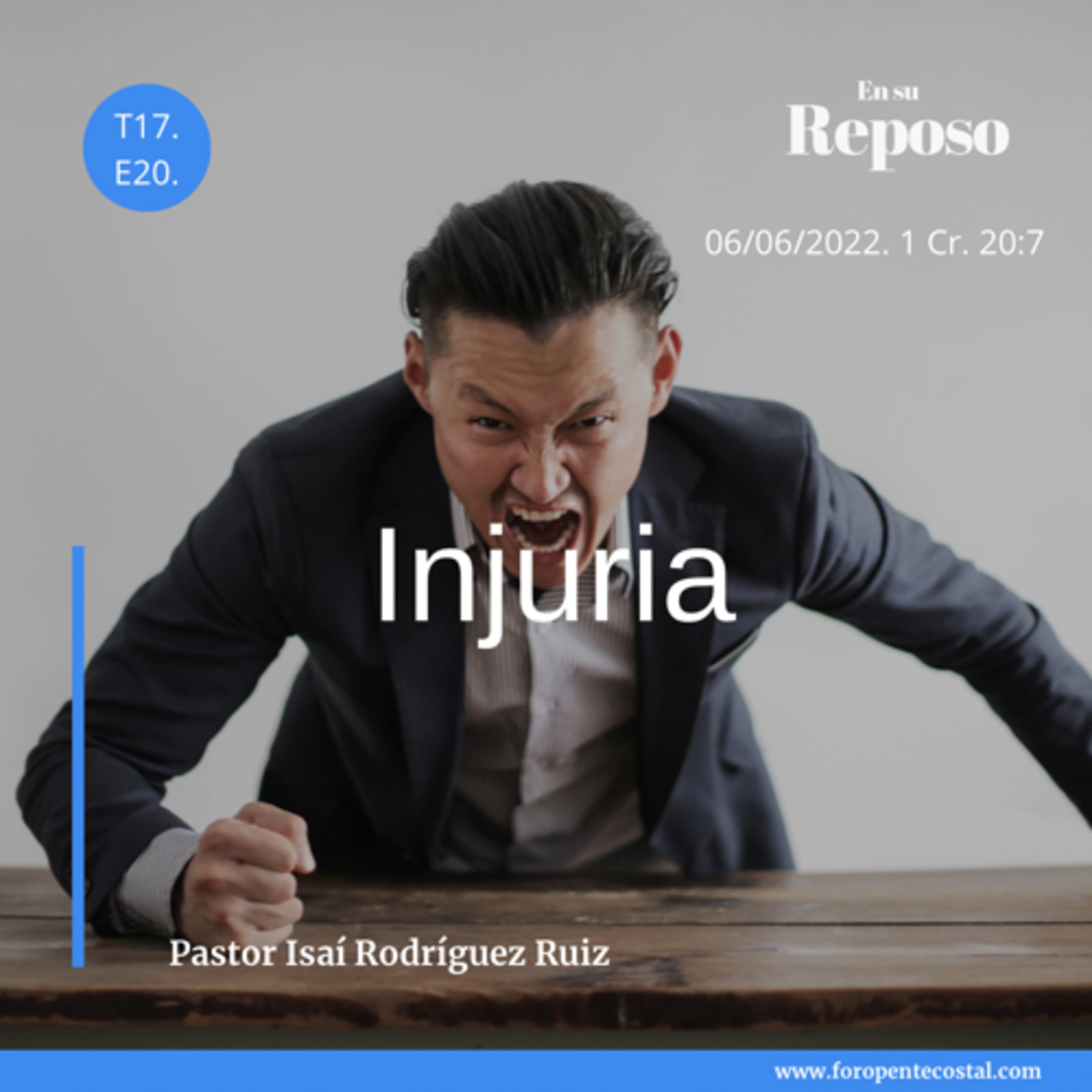 En su reposo, con el pastor Isaí Rodríguez Ruiz