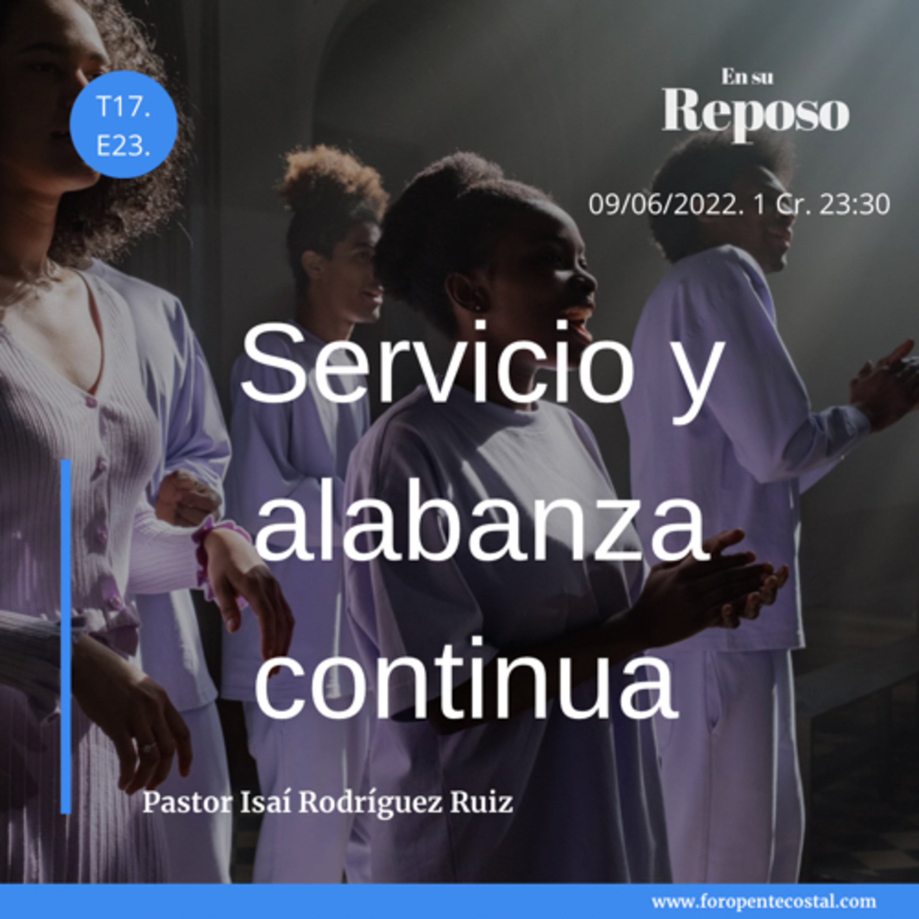 En su reposo, con el pastor Isaí Rodríguez Ruiz