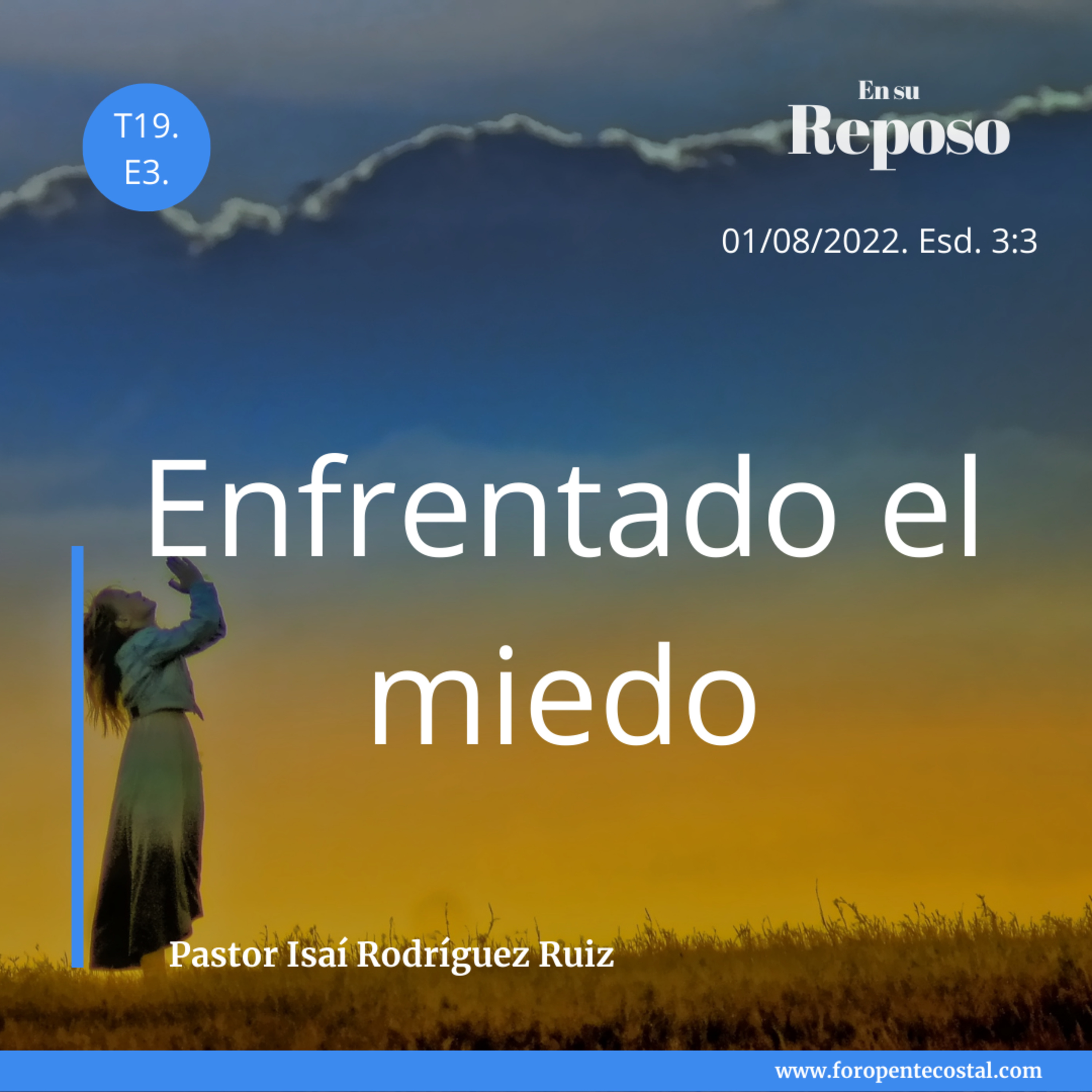 En su reposo, con el pastor Isaí Rodríguez Ruiz