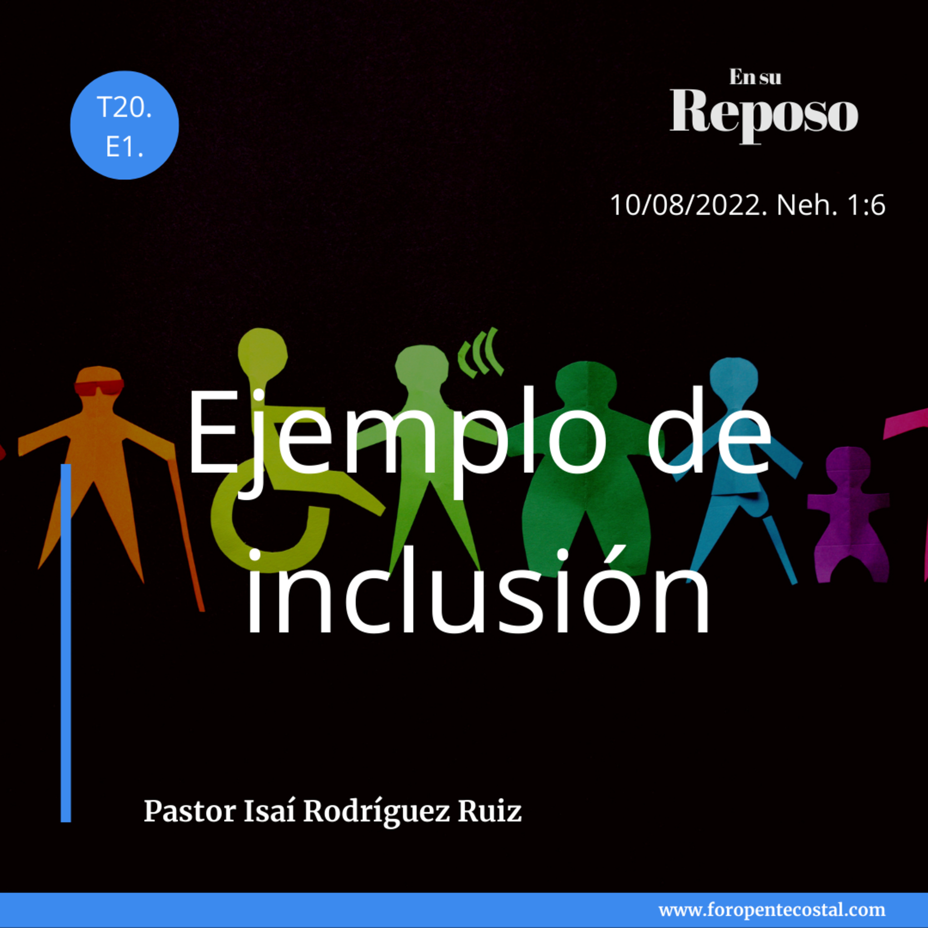 En su reposo, con el pastor Isaí Rodríguez Ruiz