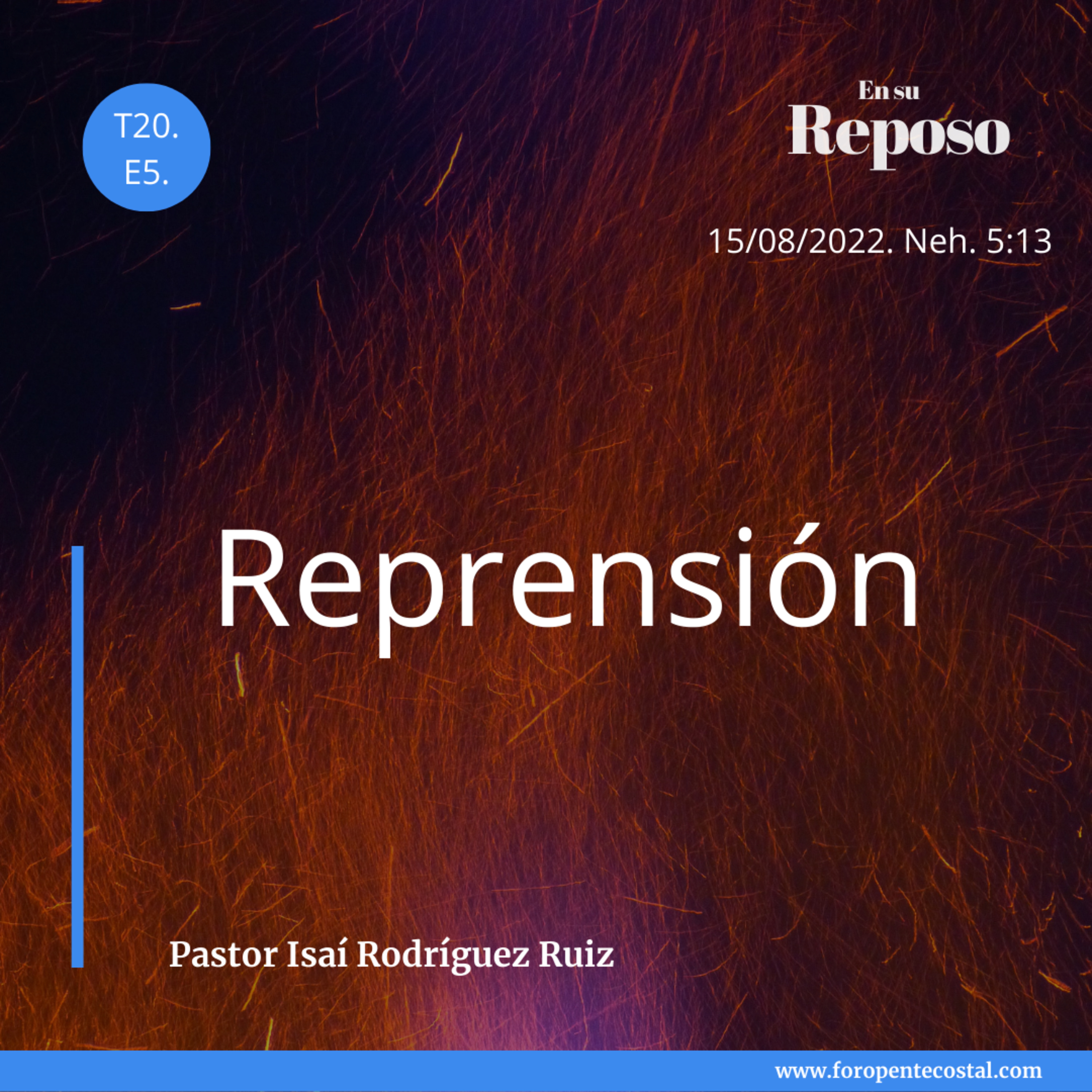 En su reposo, con el pastor Isaí Rodríguez Ruiz