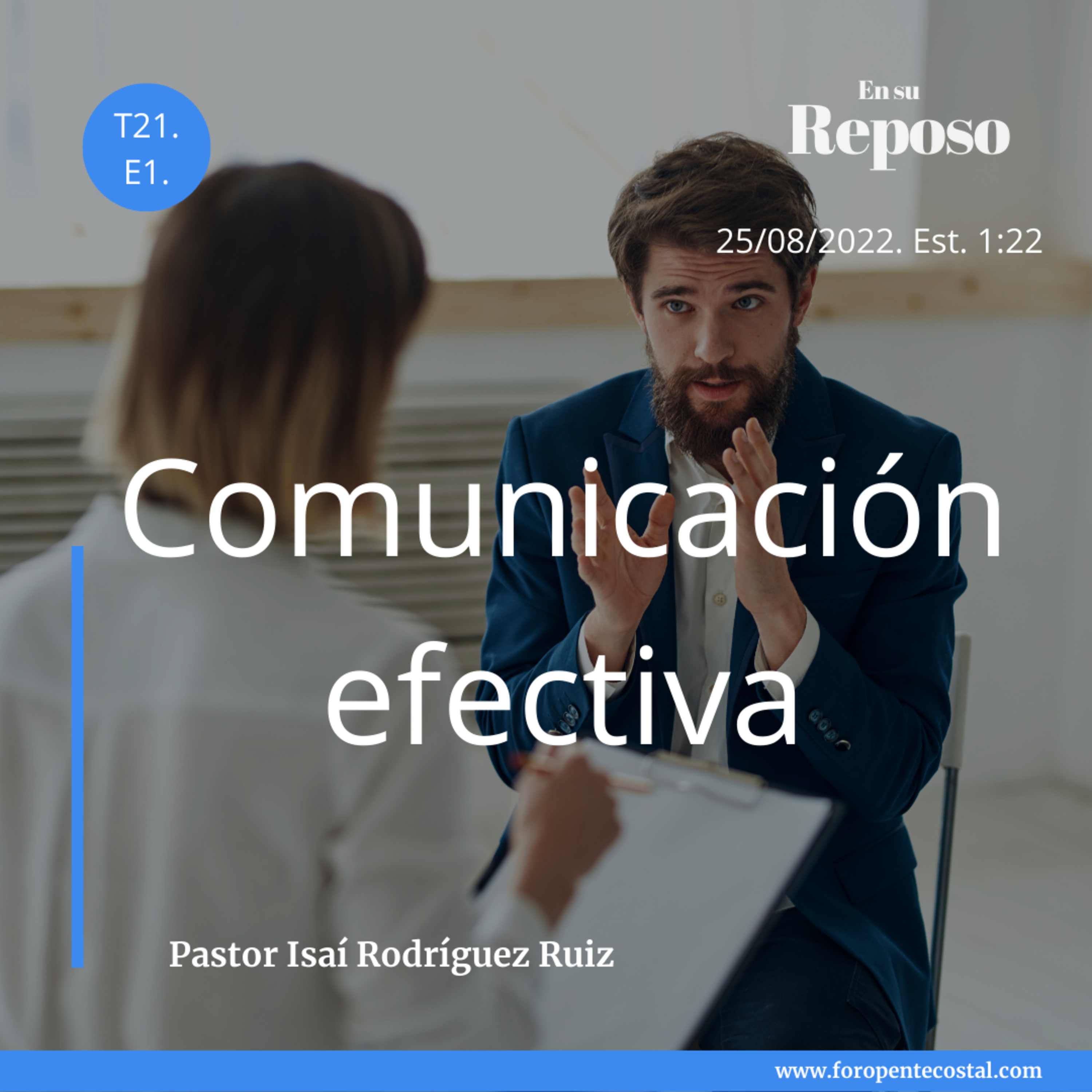 En su reposo, con el pastor Isaí Rodríguez Ruiz