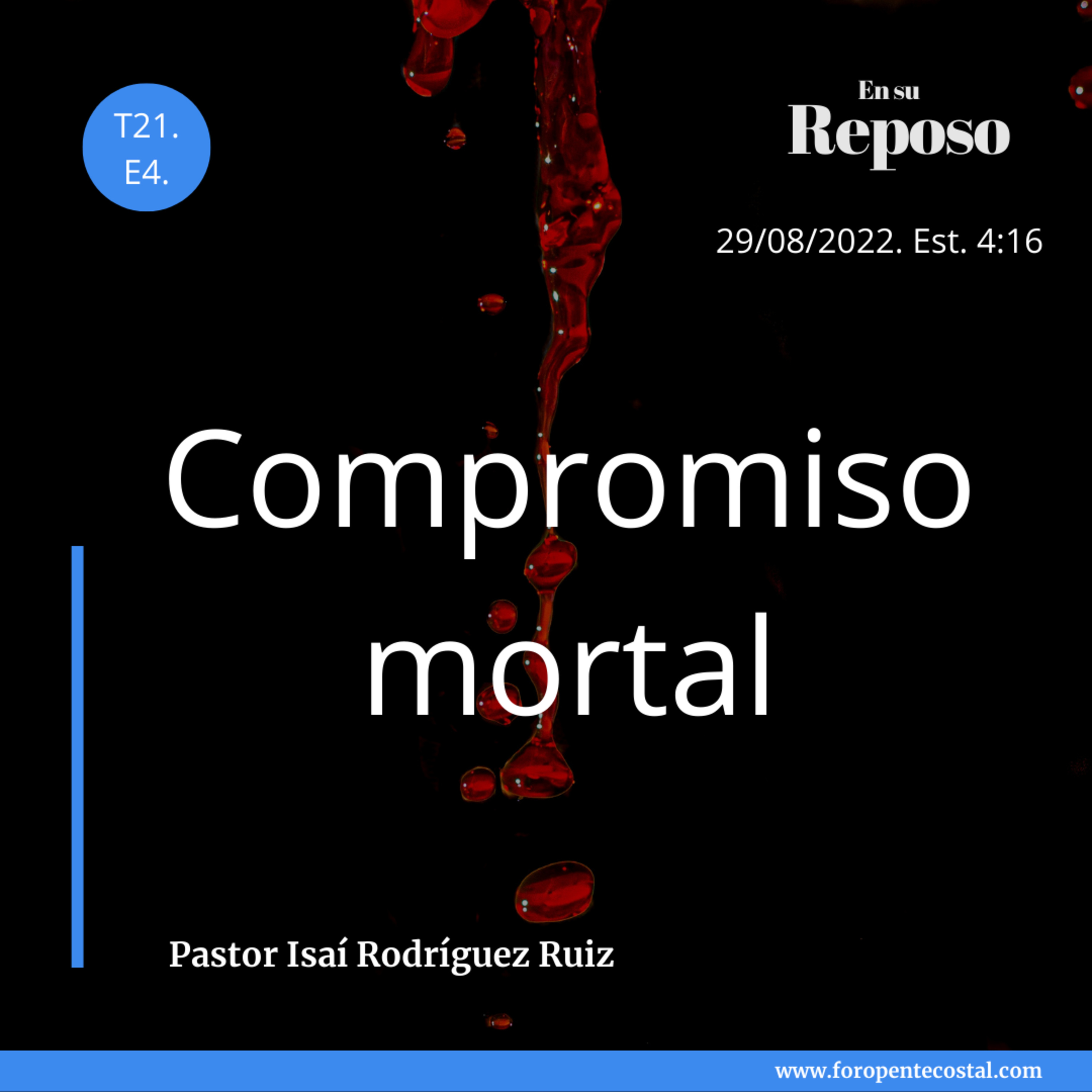 En su reposo, con el pastor Isaí Rodríguez Ruiz