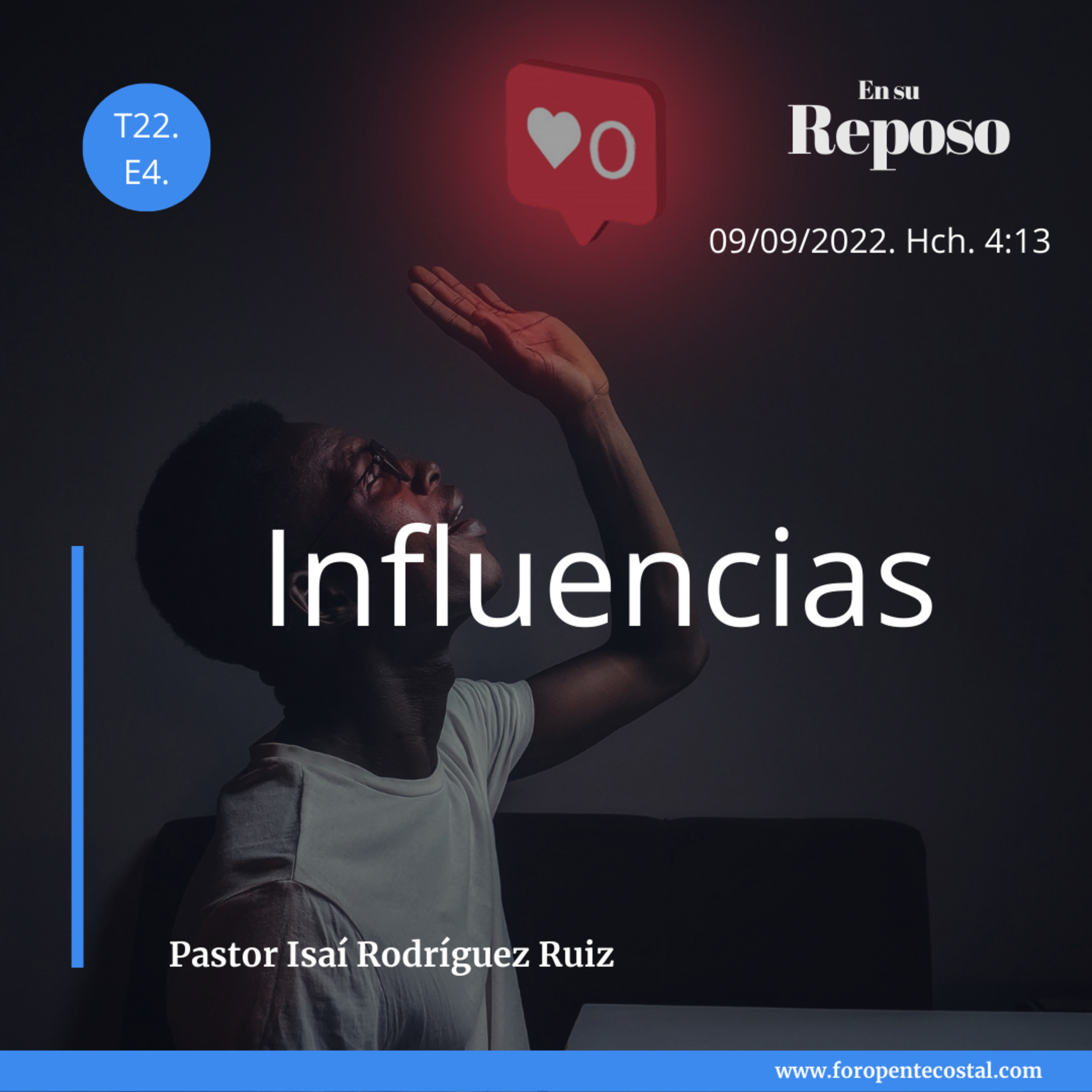 En su reposo, con el pastor Isaí Rodríguez Ruiz