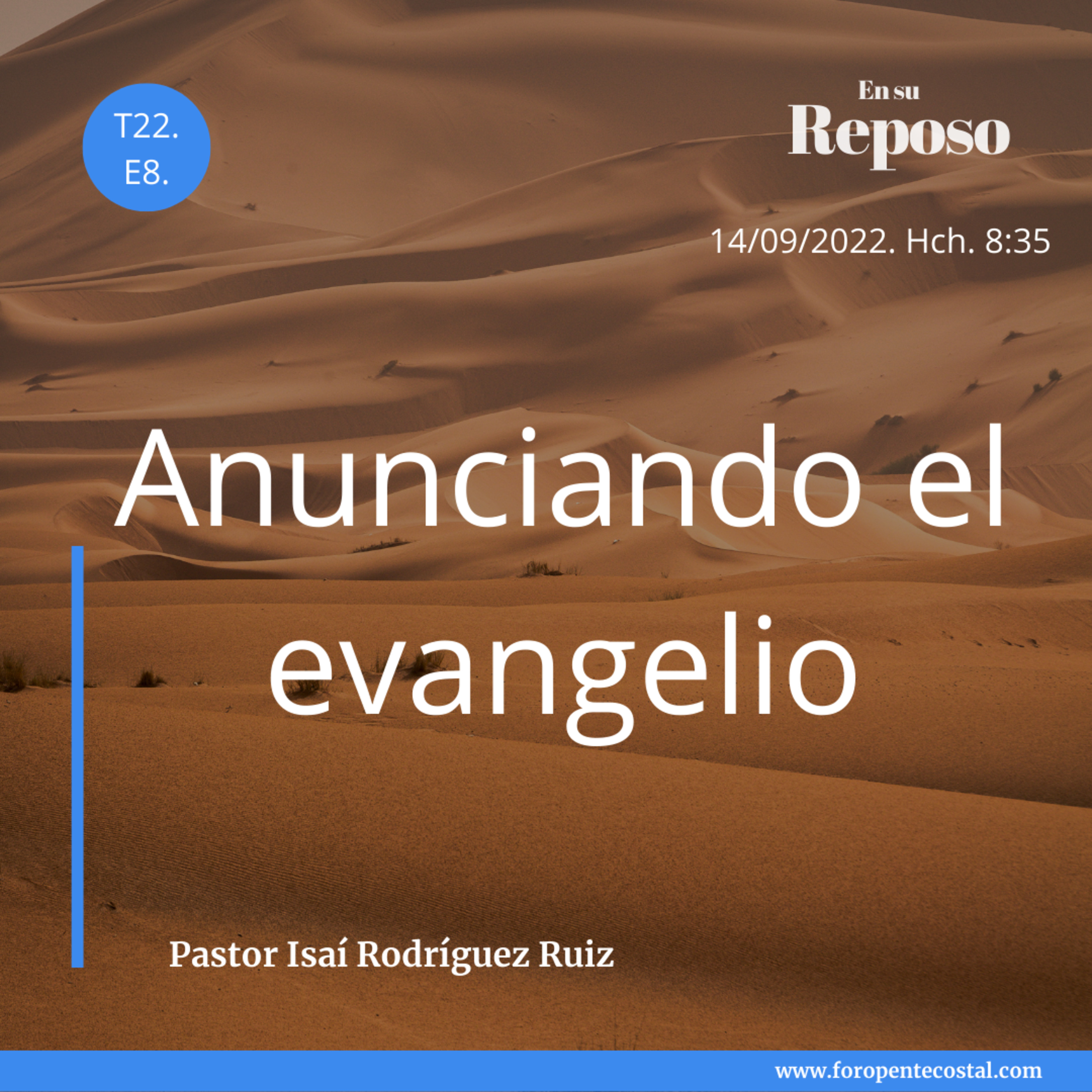 En su reposo, con el pastor Isaí Rodríguez Ruiz