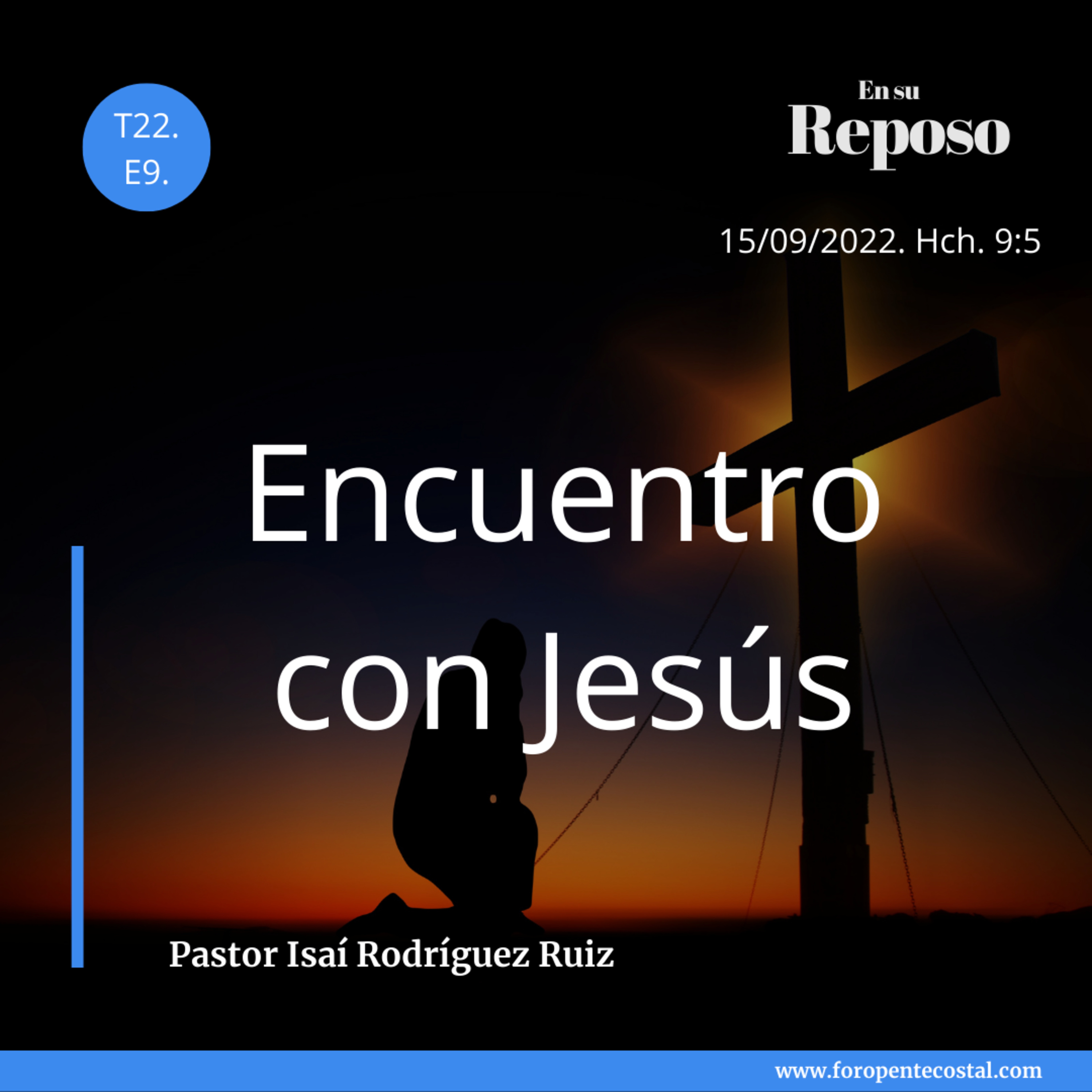 En su reposo, con el pastor Isaí Rodríguez Ruiz