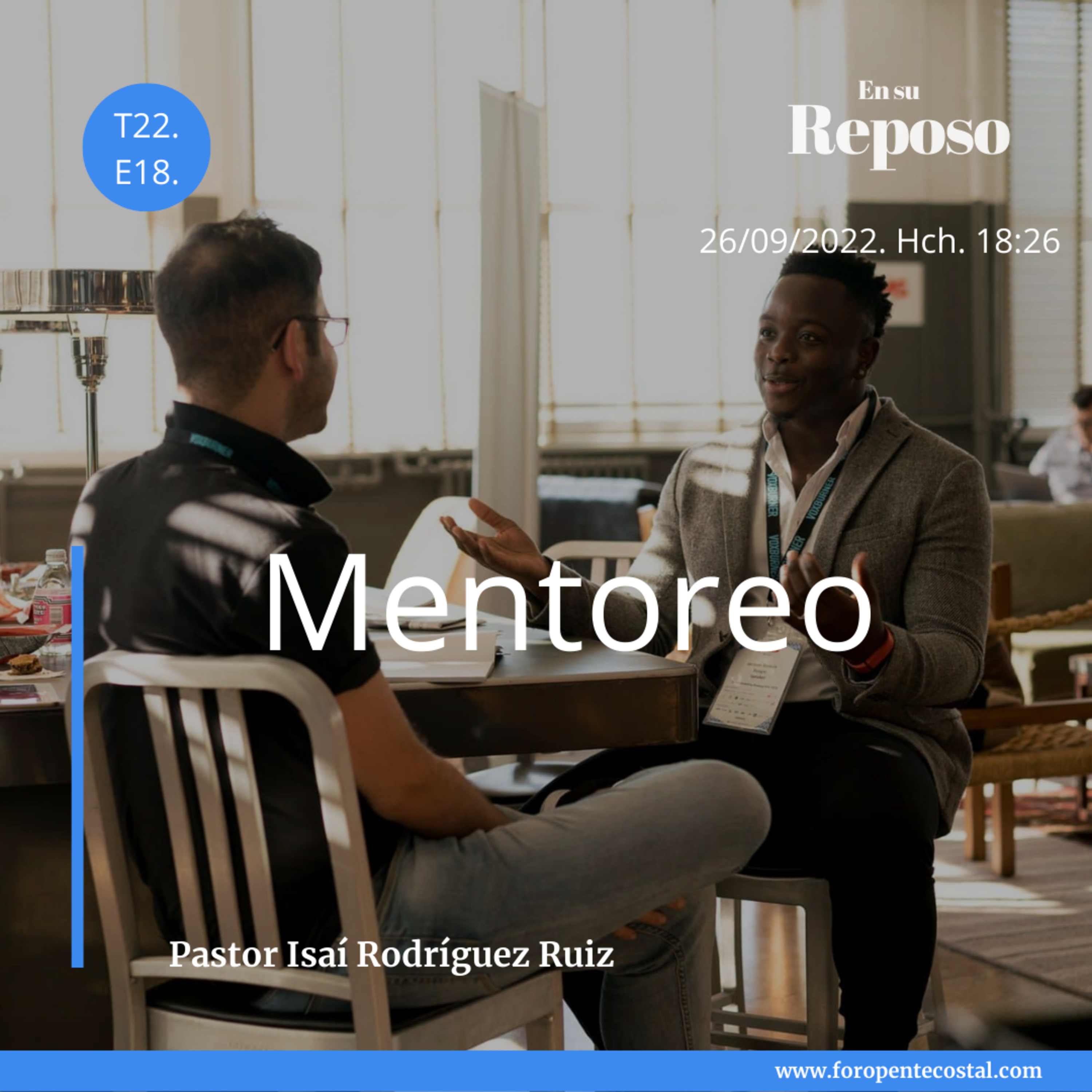 En su reposo, con el pastor Isaí Rodríguez Ruiz