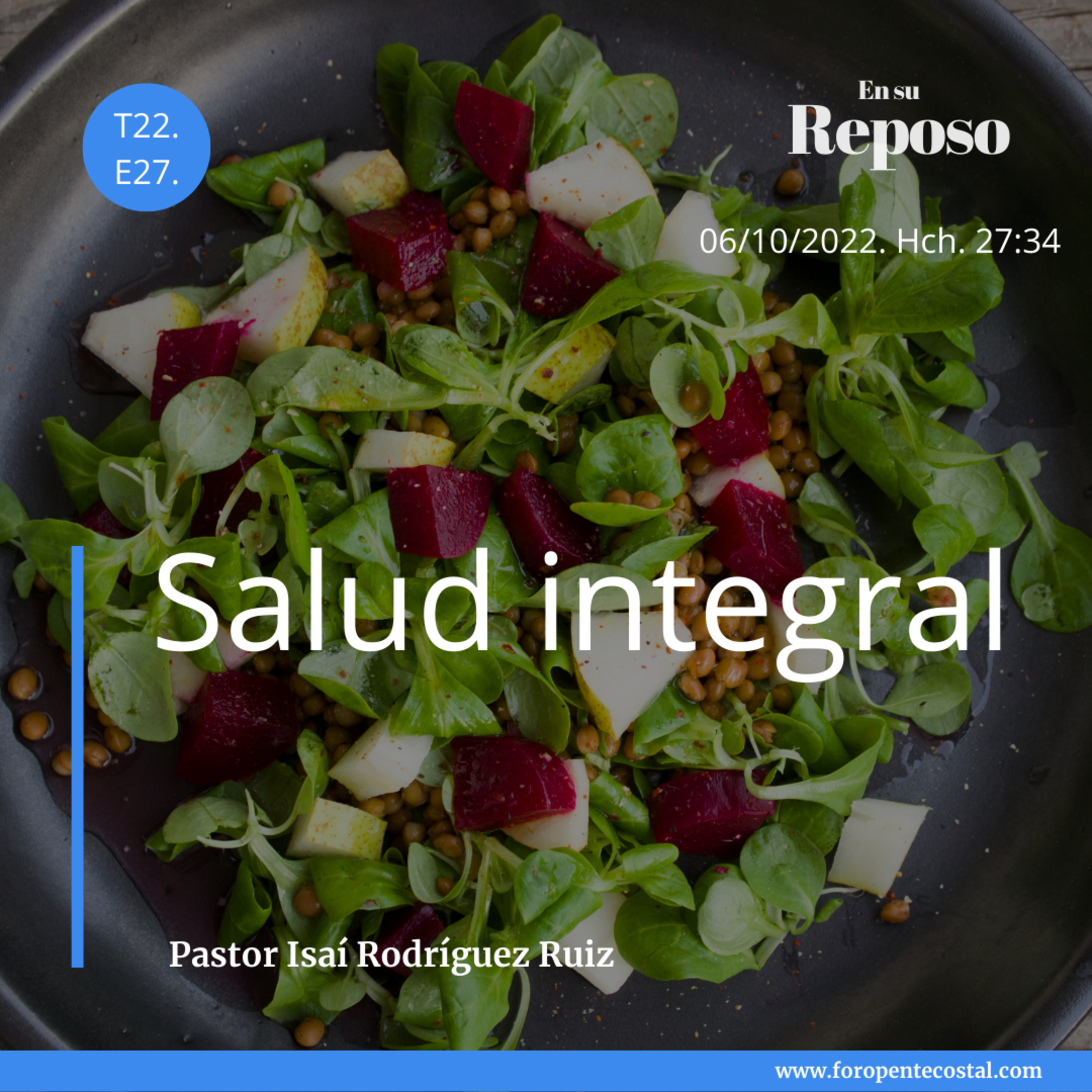 En su reposo, con el pastor Isaí Rodríguez Ruiz