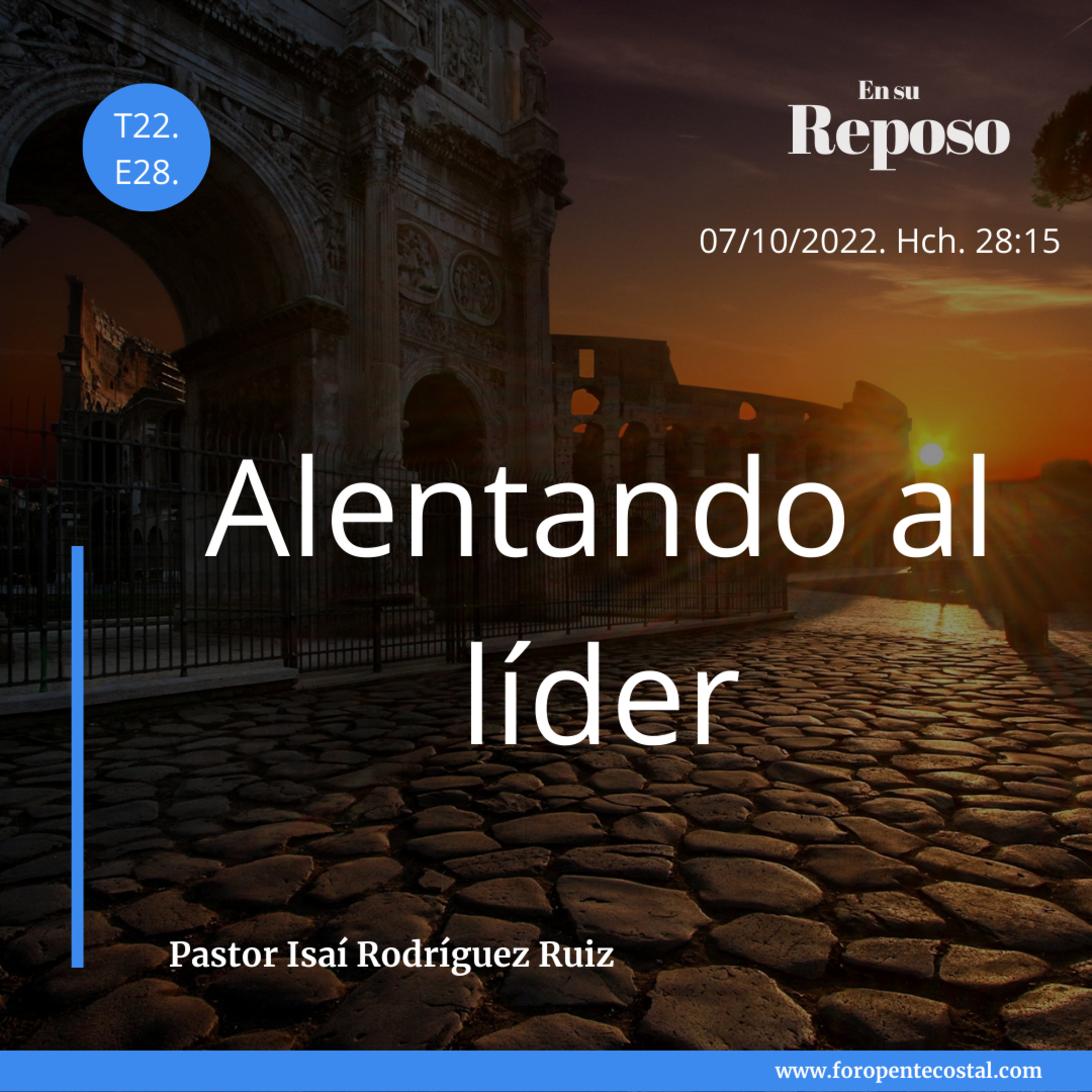 En su reposo, con el pastor Isaí Rodríguez Ruiz