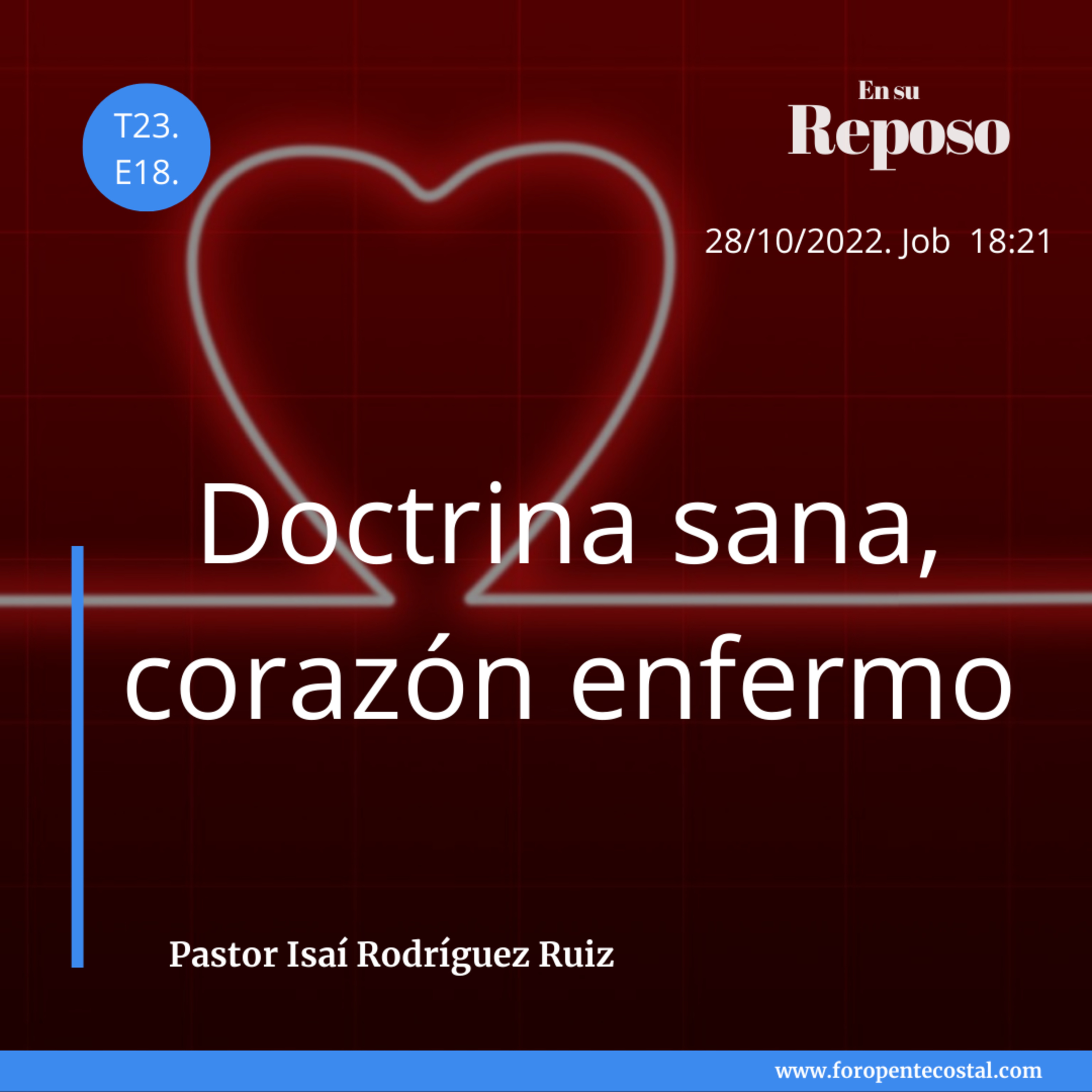 En su reposo, con el pastor Isaí Rodríguez Ruiz