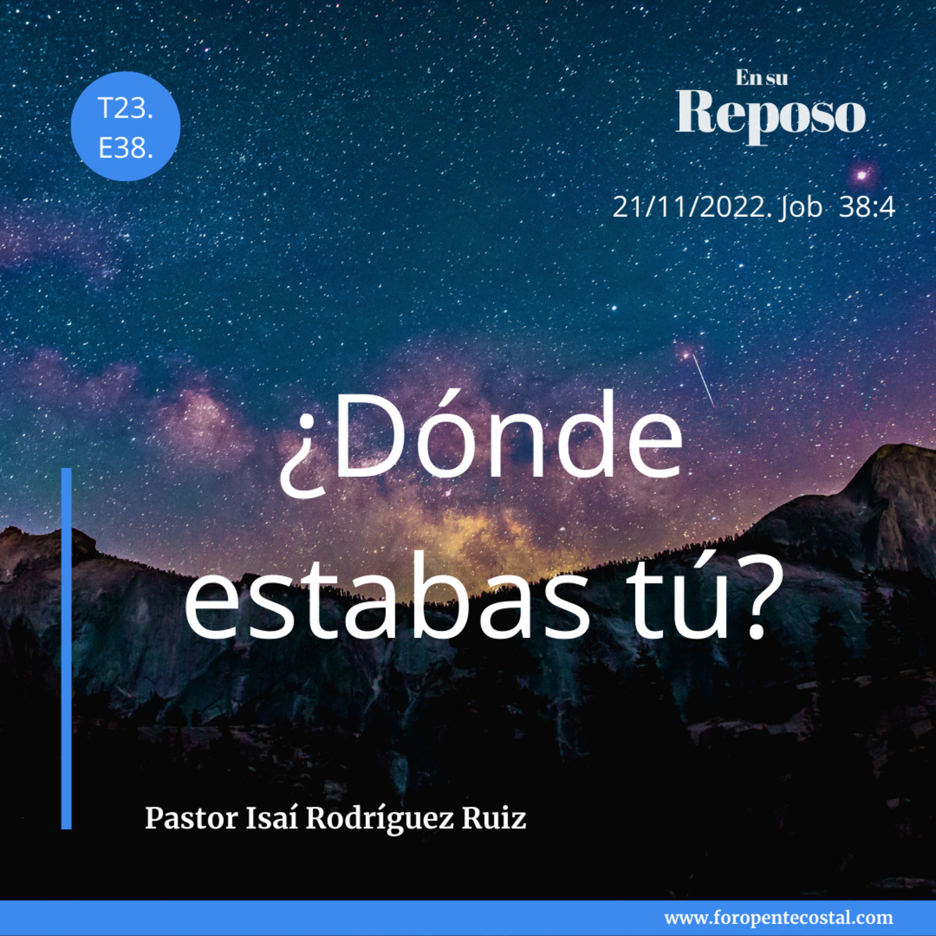 En su reposo, con el pastor Isaí Rodríguez Ruiz