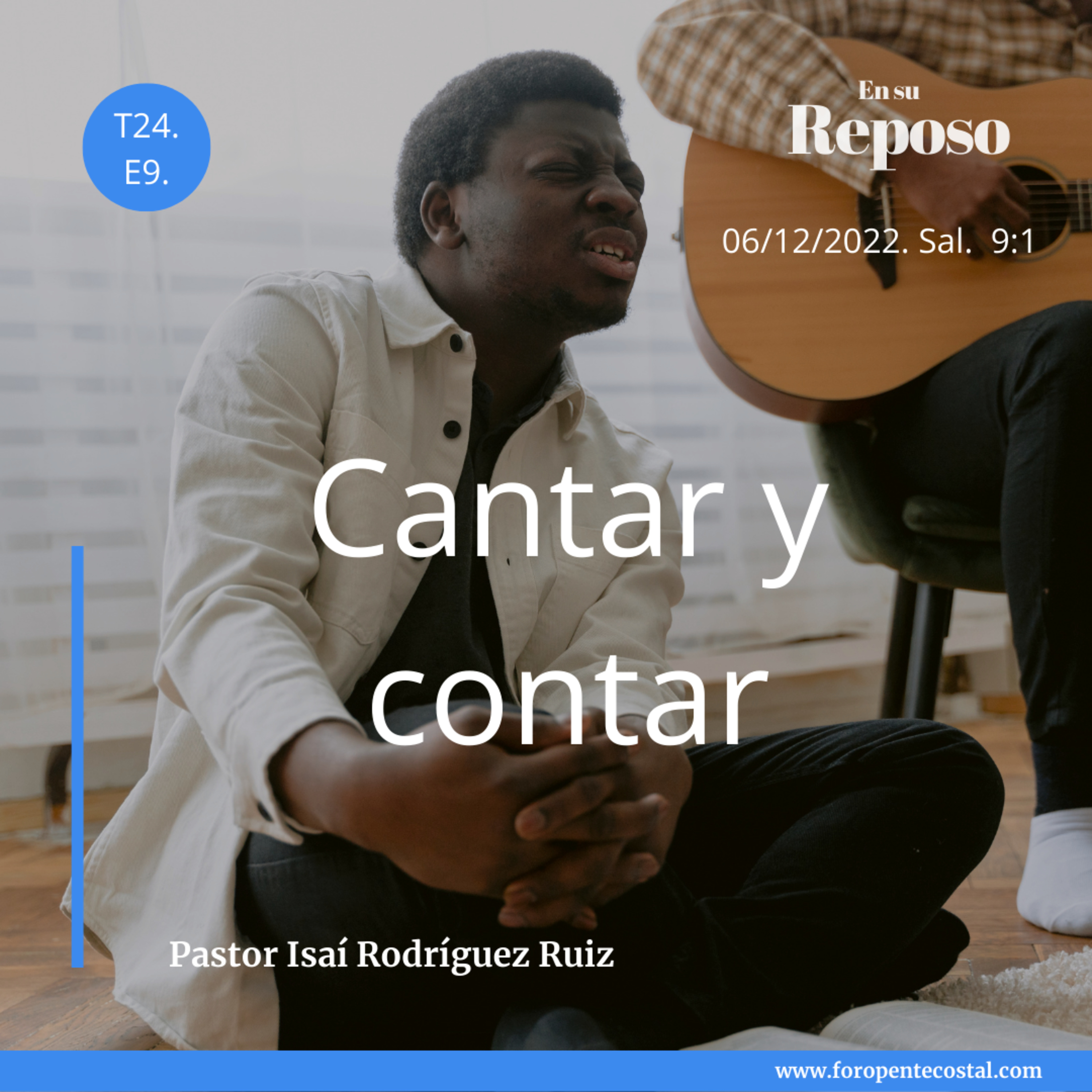 En su reposo, con el pastor Isaí Rodríguez Ruiz