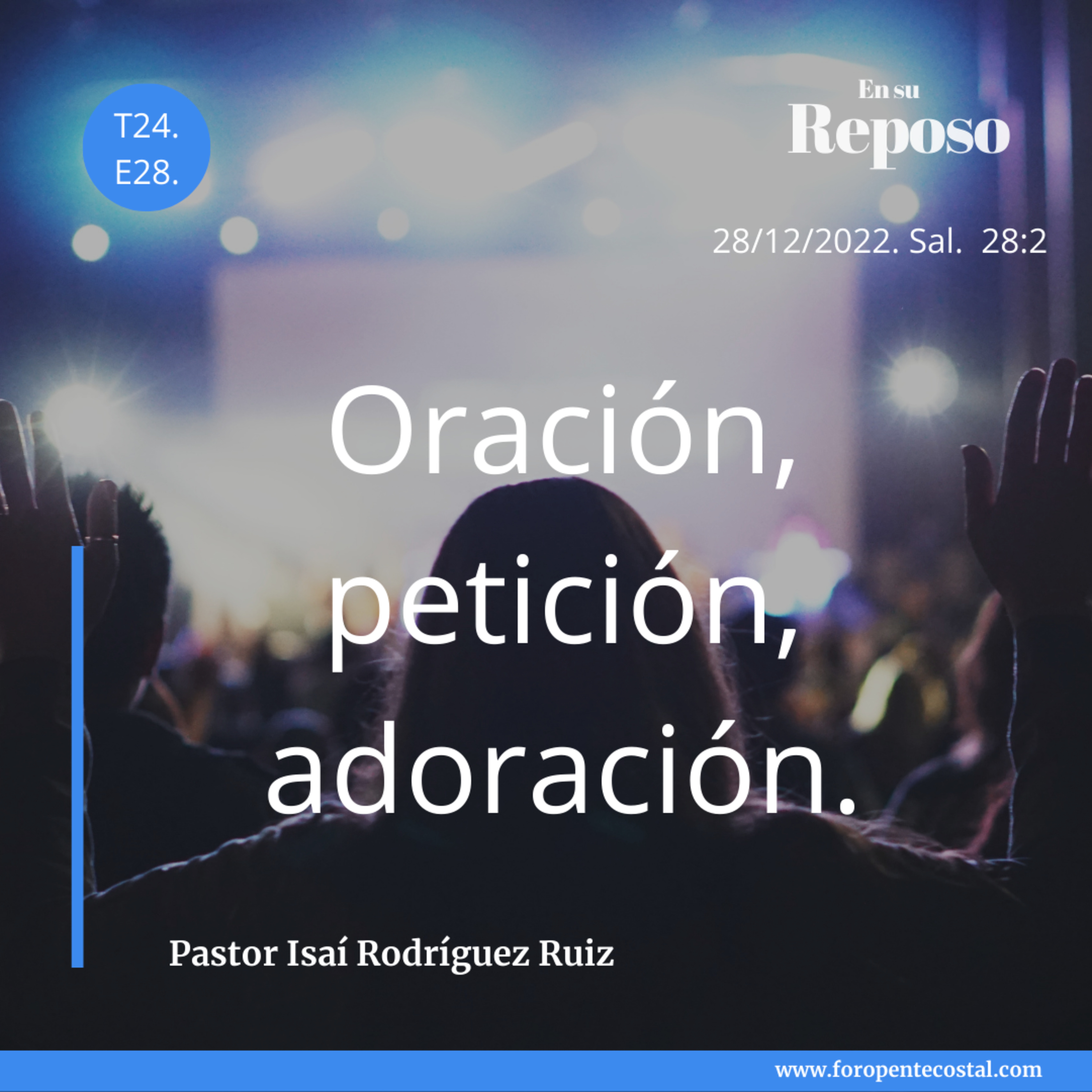 En su reposo, con el pastor Isaí Rodríguez Ruiz