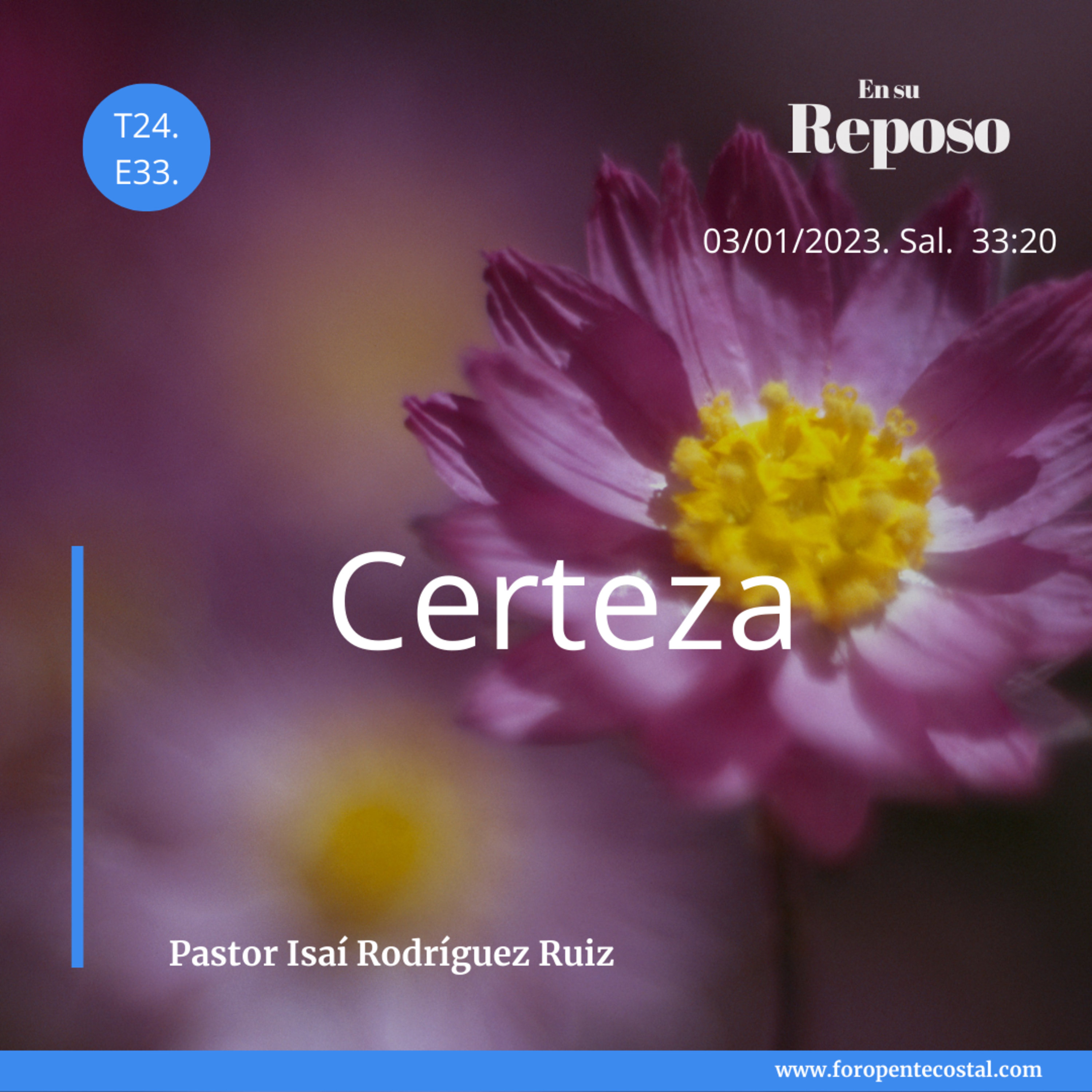 En su reposo, con el pastor Isaí Rodríguez Ruiz