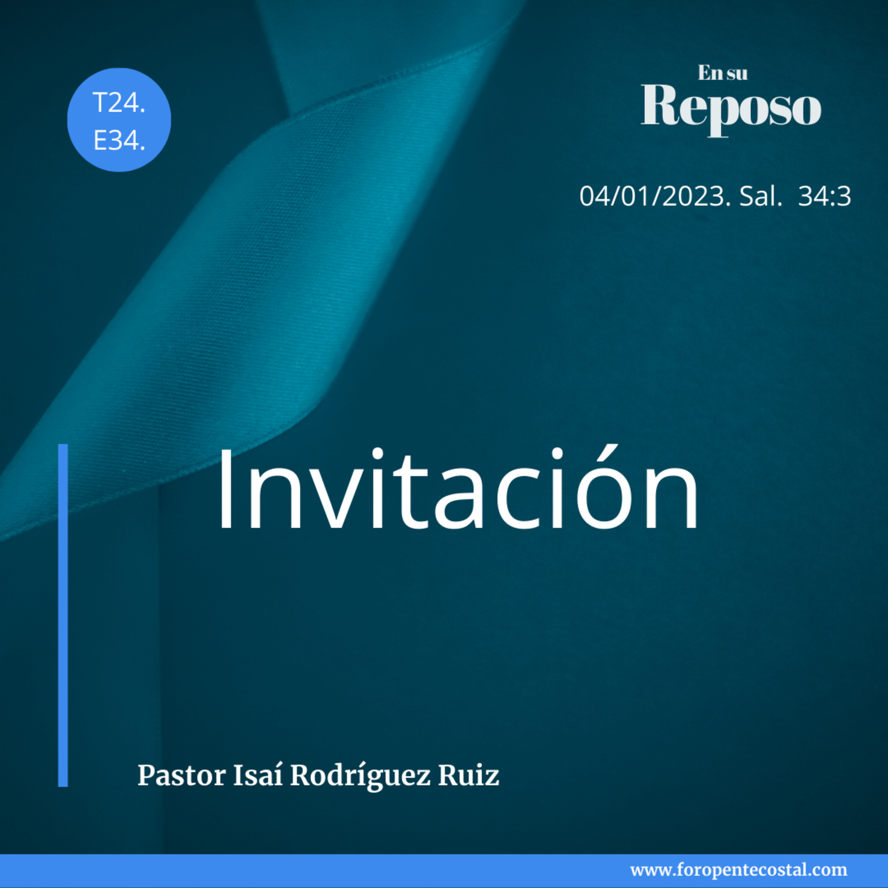 En su reposo, con el pastor Isaí Rodríguez Ruiz