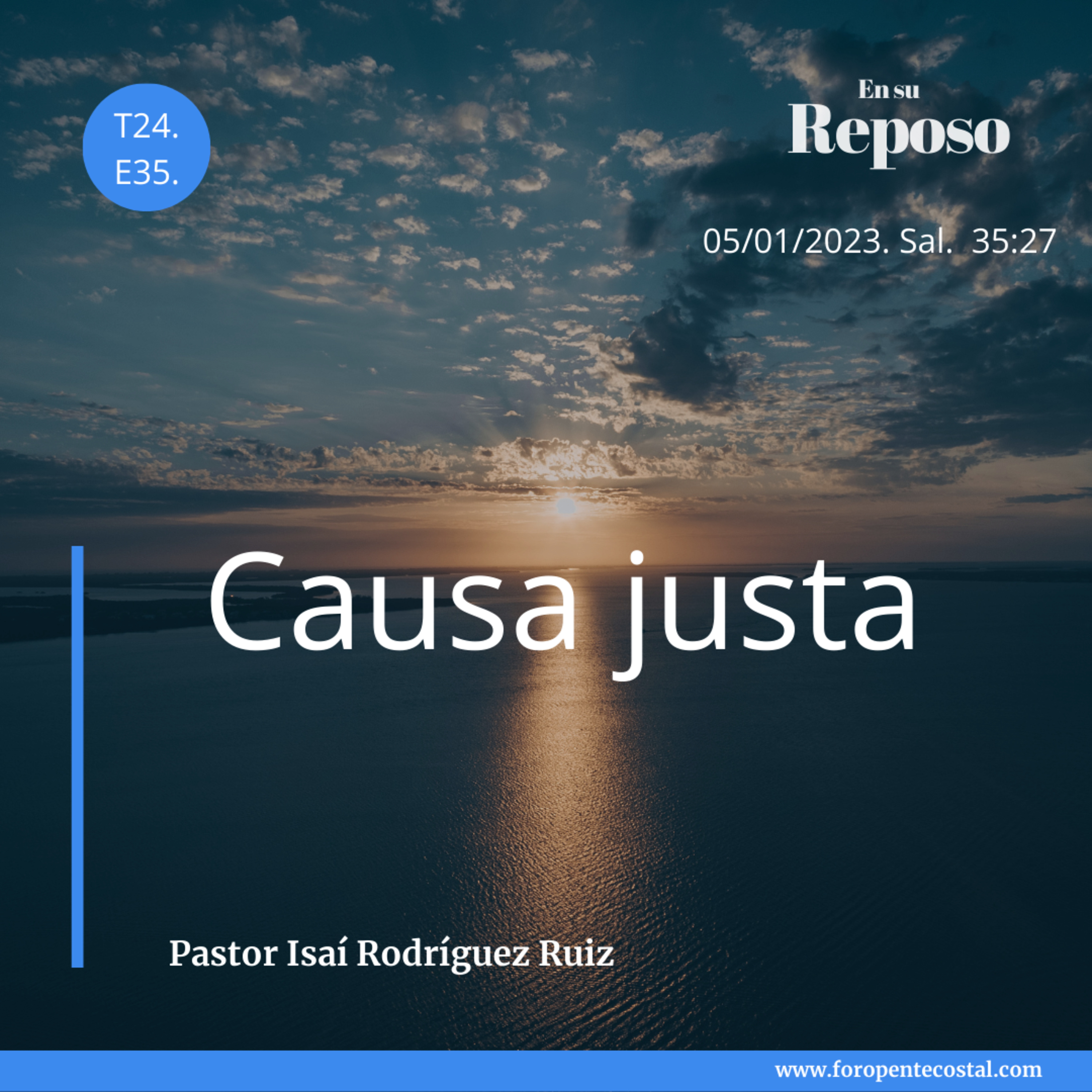 En su reposo, con el pastor Isaí Rodríguez Ruiz