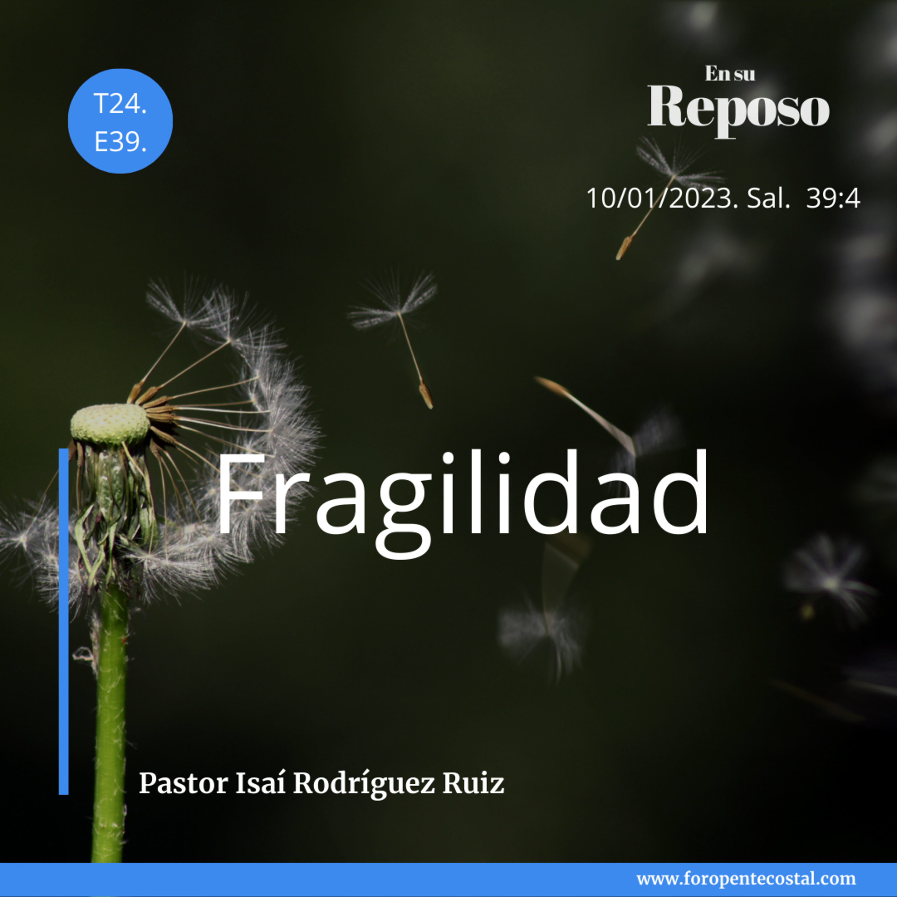 En su reposo, con el pastor Isaí Rodríguez Ruiz