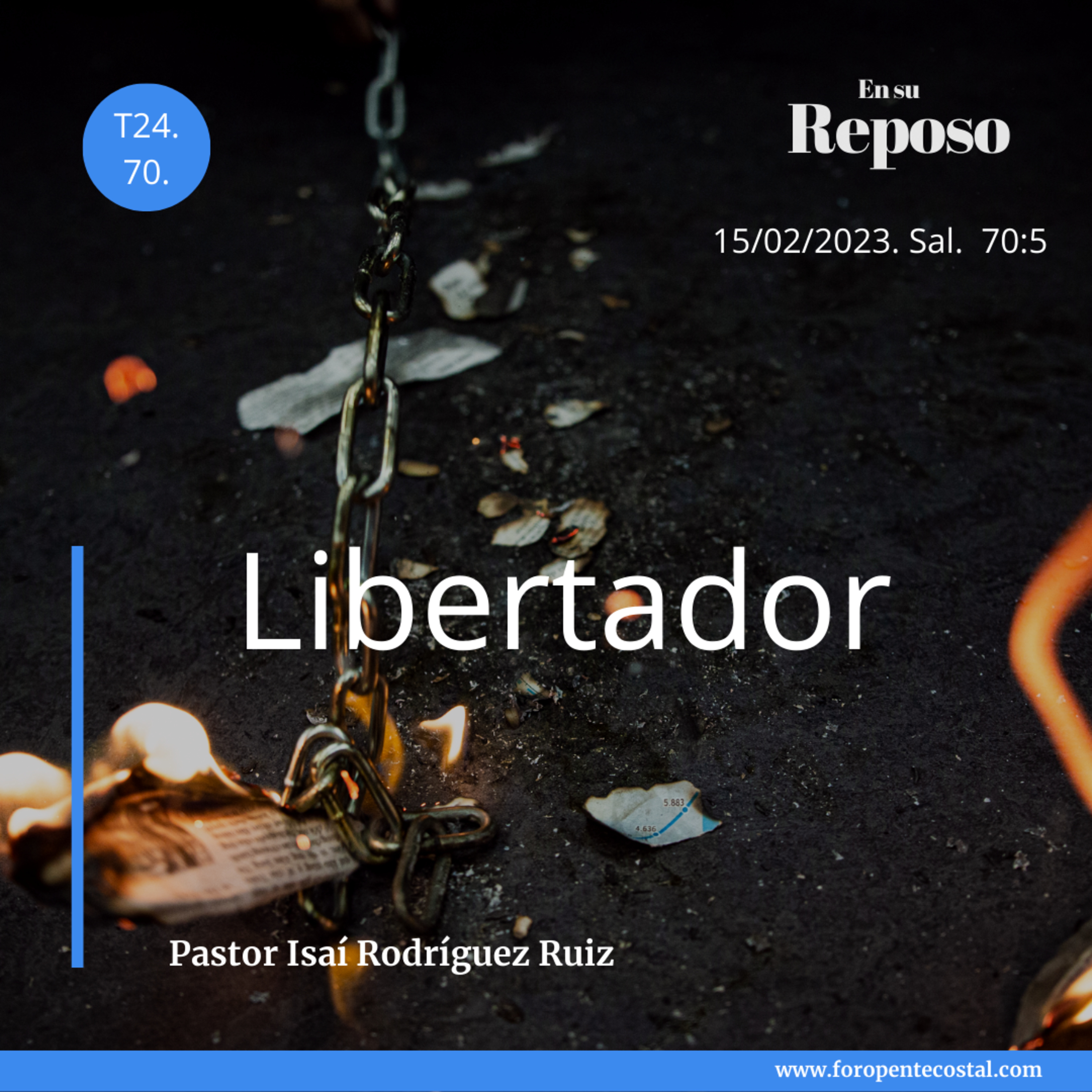 En su reposo, con el pastor Isaí Rodríguez Ruiz