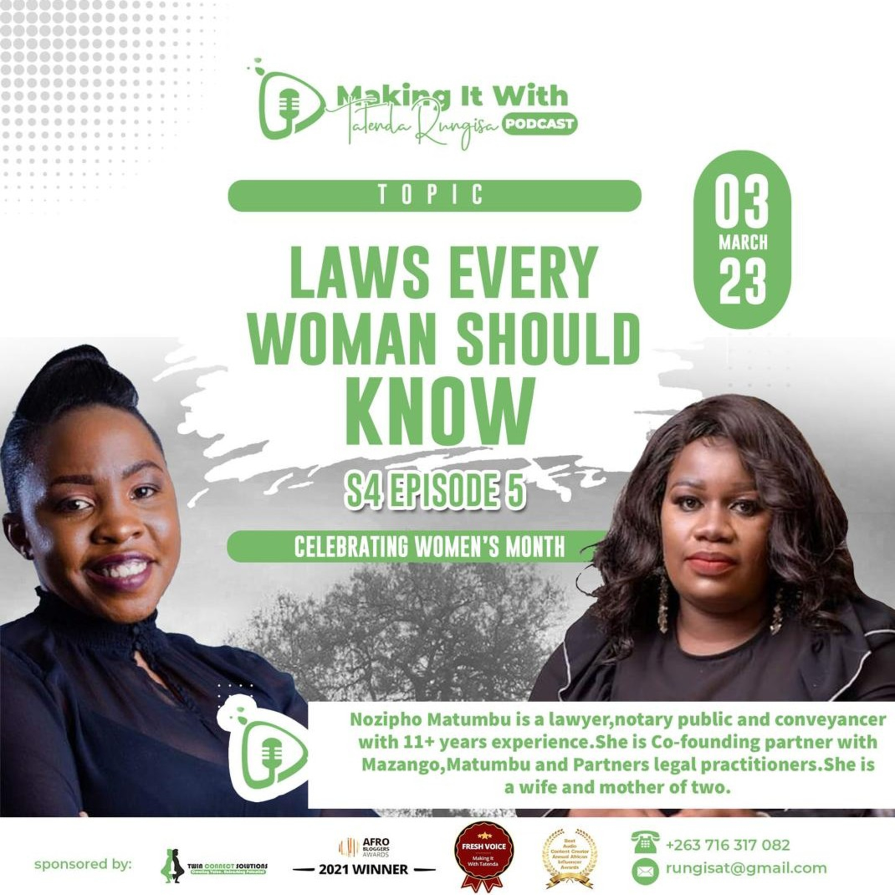 Making it with Tatenda Rungisa