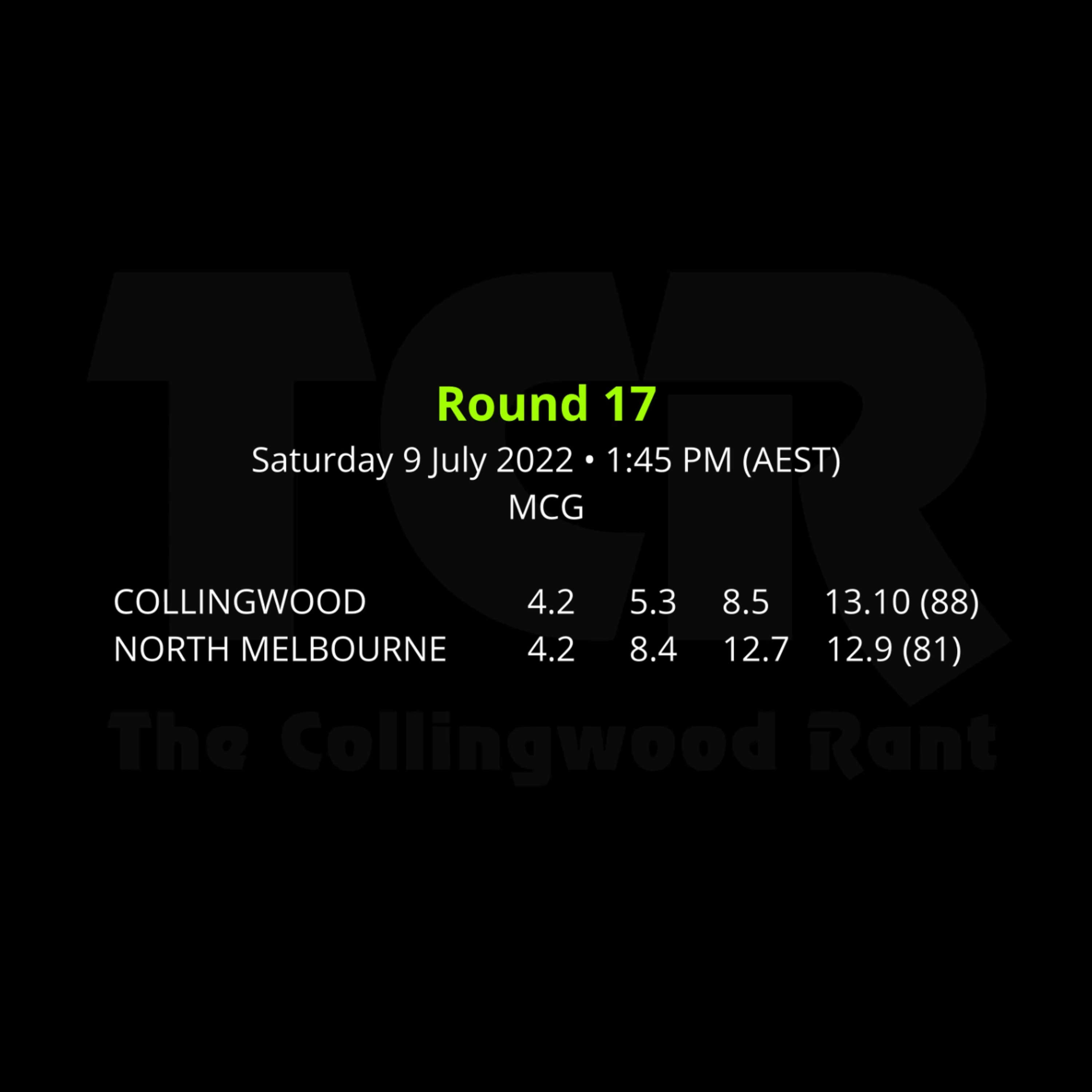 The Collingwood Rant