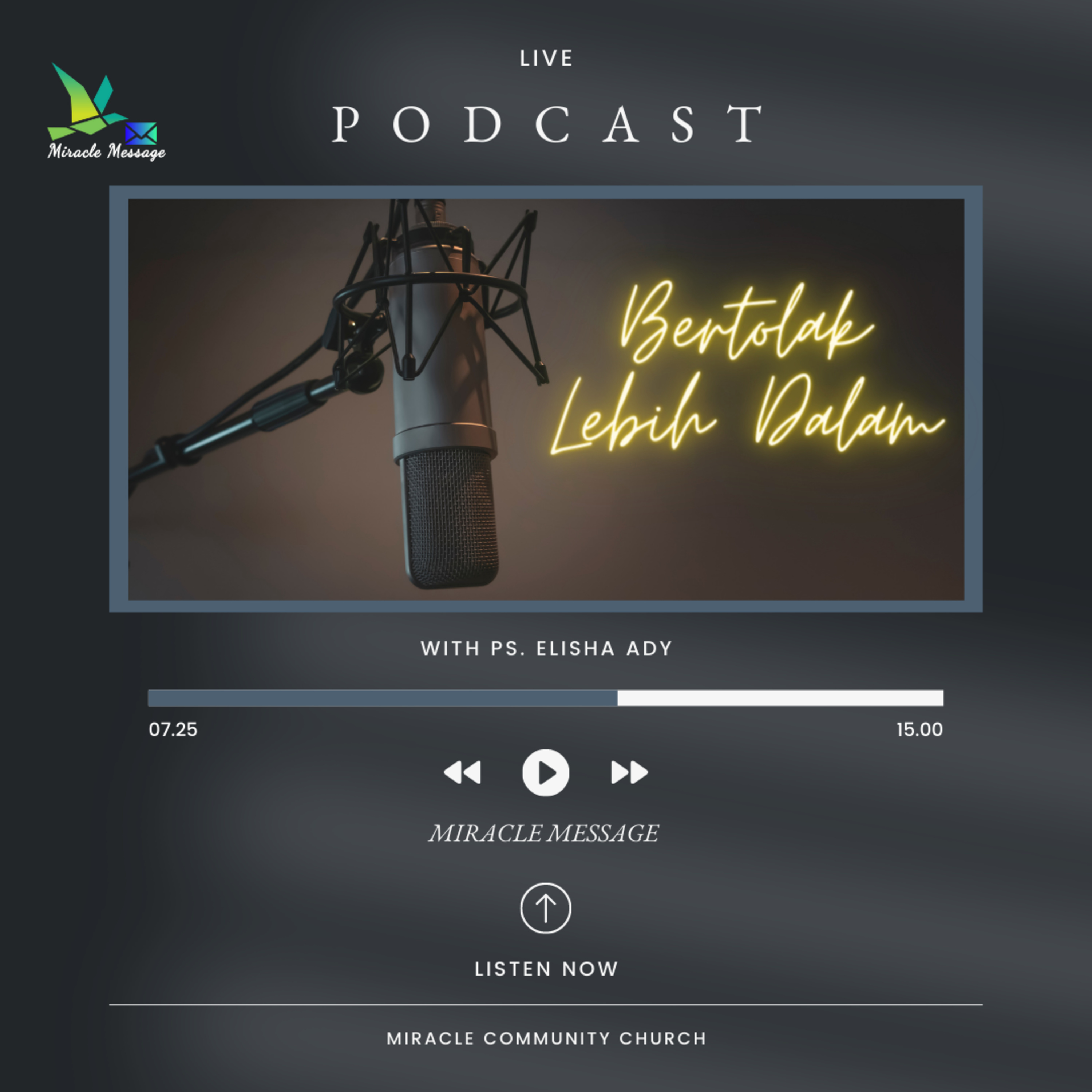 MIRACLE MESSAGE - Bertolak Lebih Dalam episode artwork