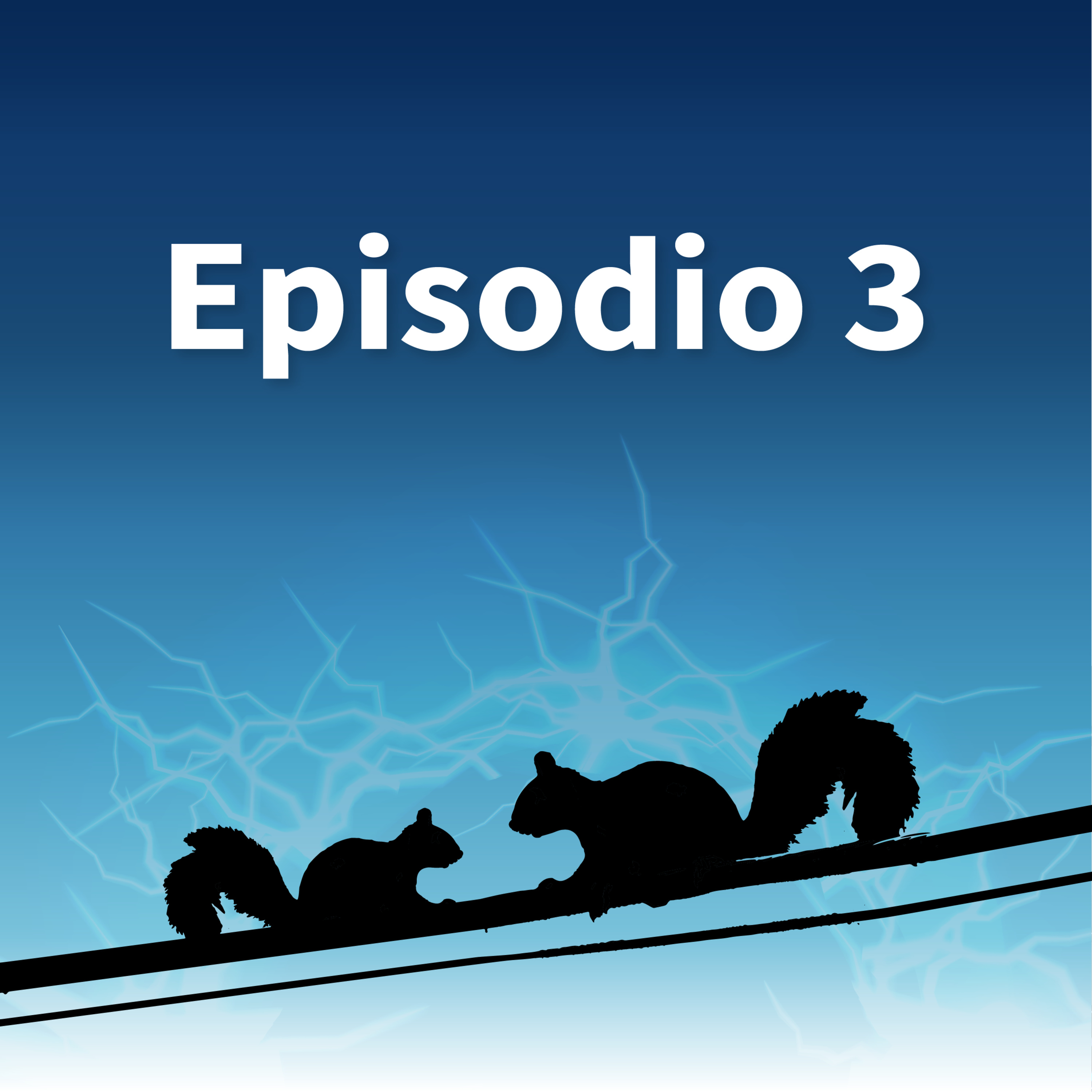 Las ardillas en el cable