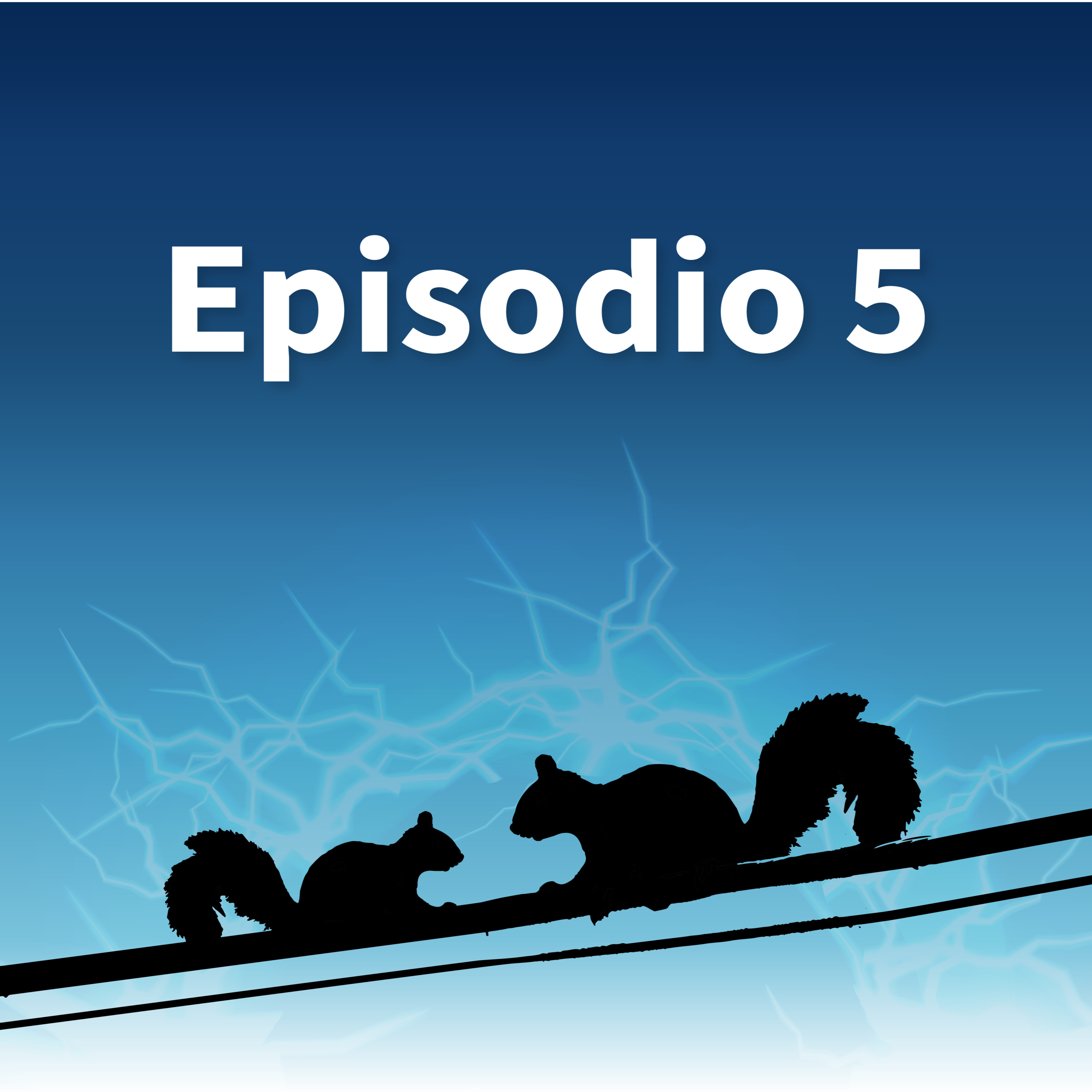 Las ardillas en el cable