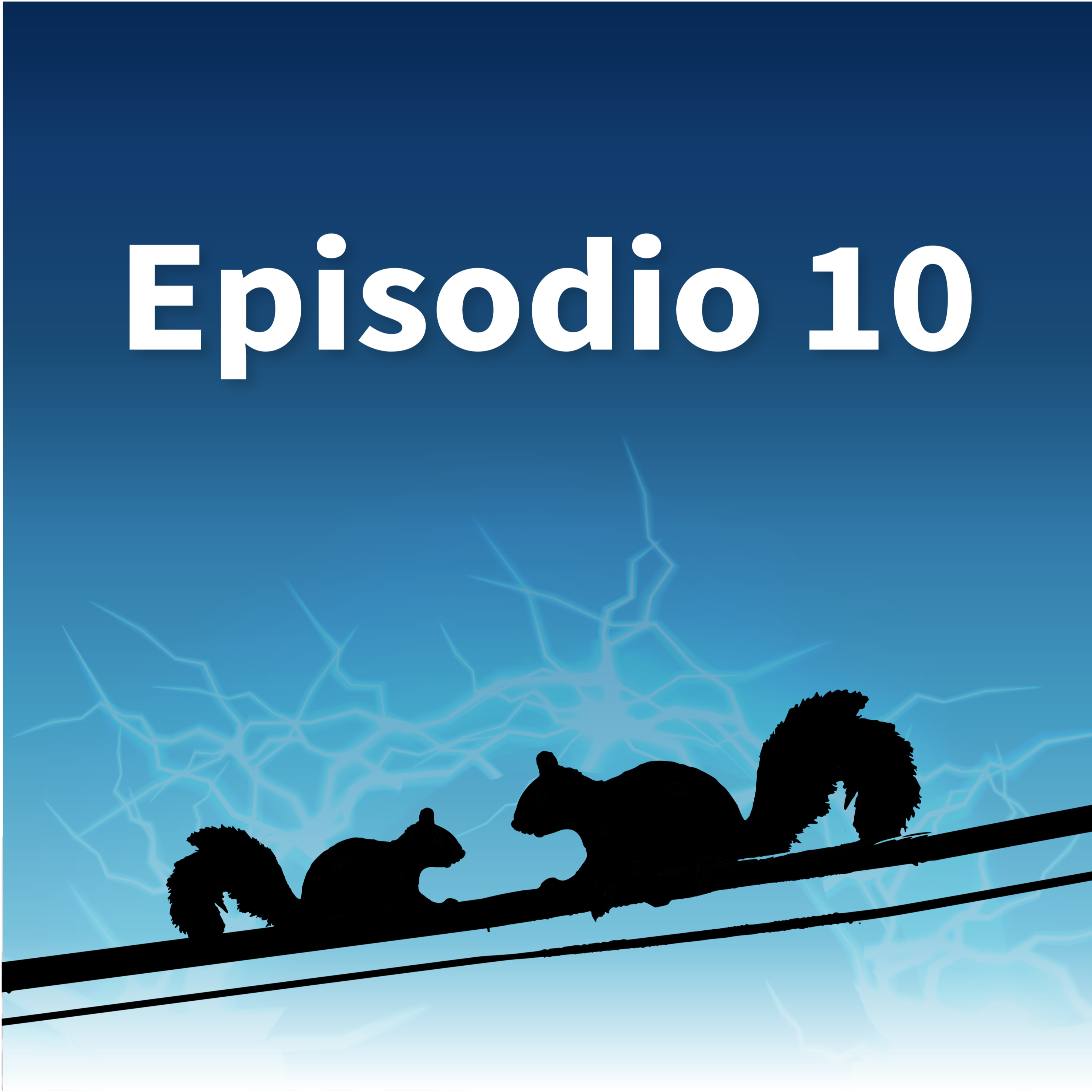 Las ardillas en el cable