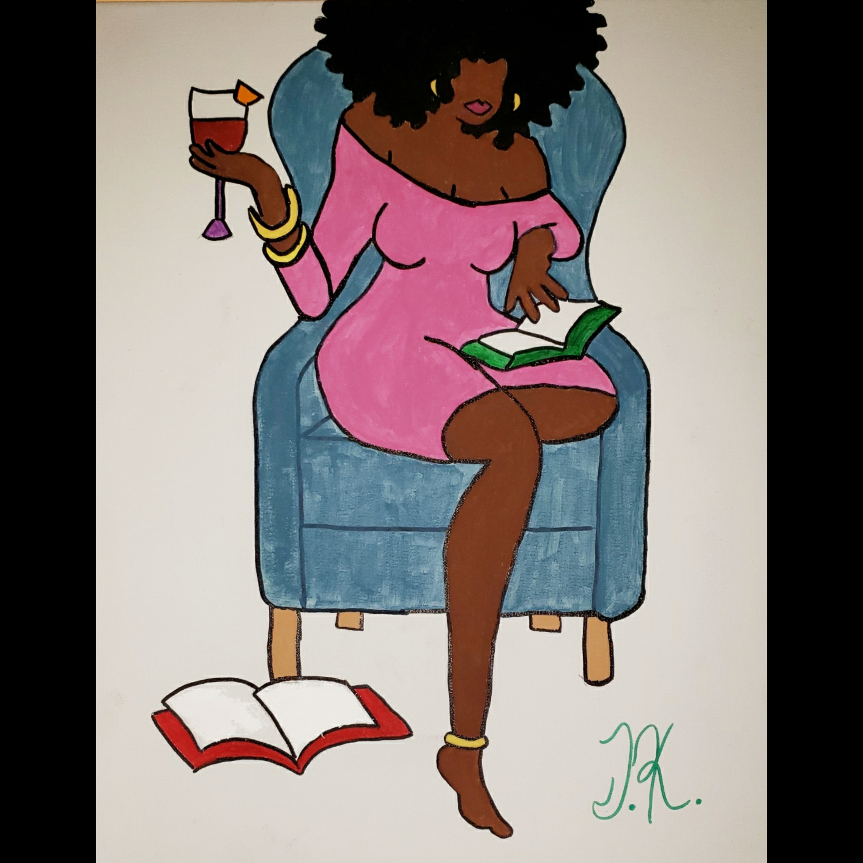 Book Spines & Chilled Wine