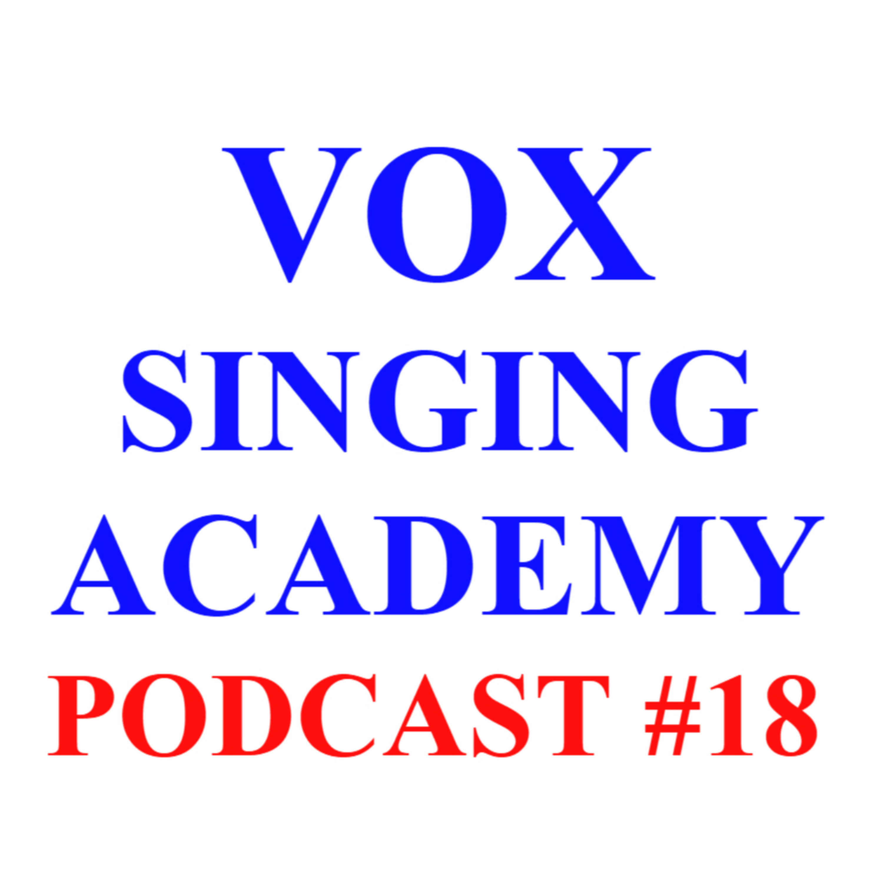 VOX SINGING ACADEMY PODCAST : Talks Singing : Est 1993