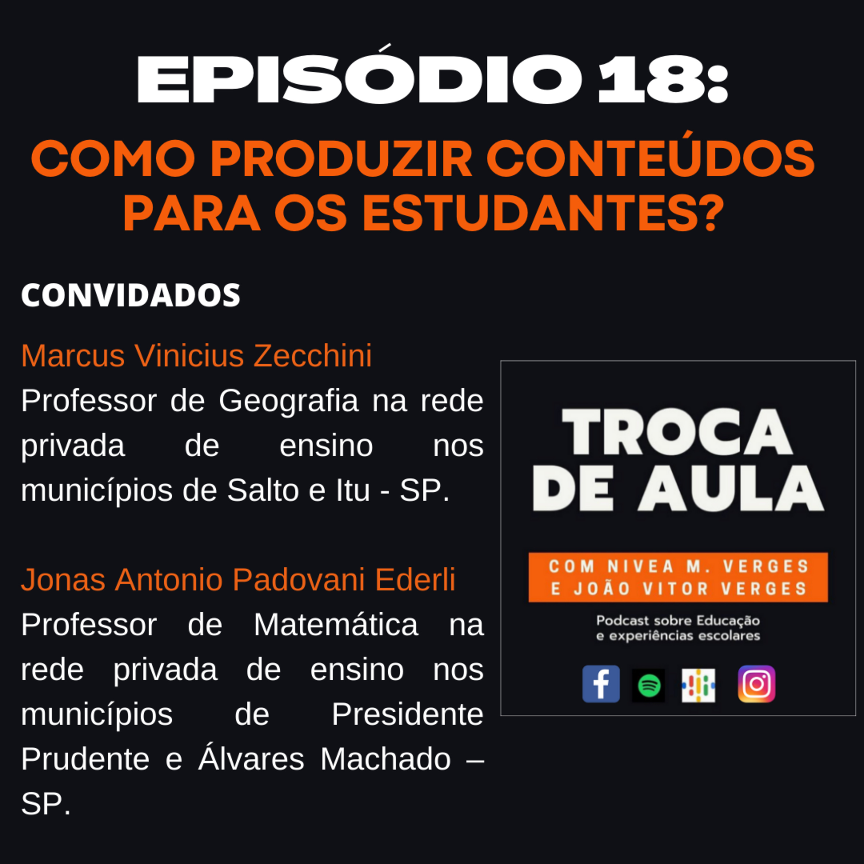 Episódio 18 - Como produzir conteúdos para os estudantes? episode artwork