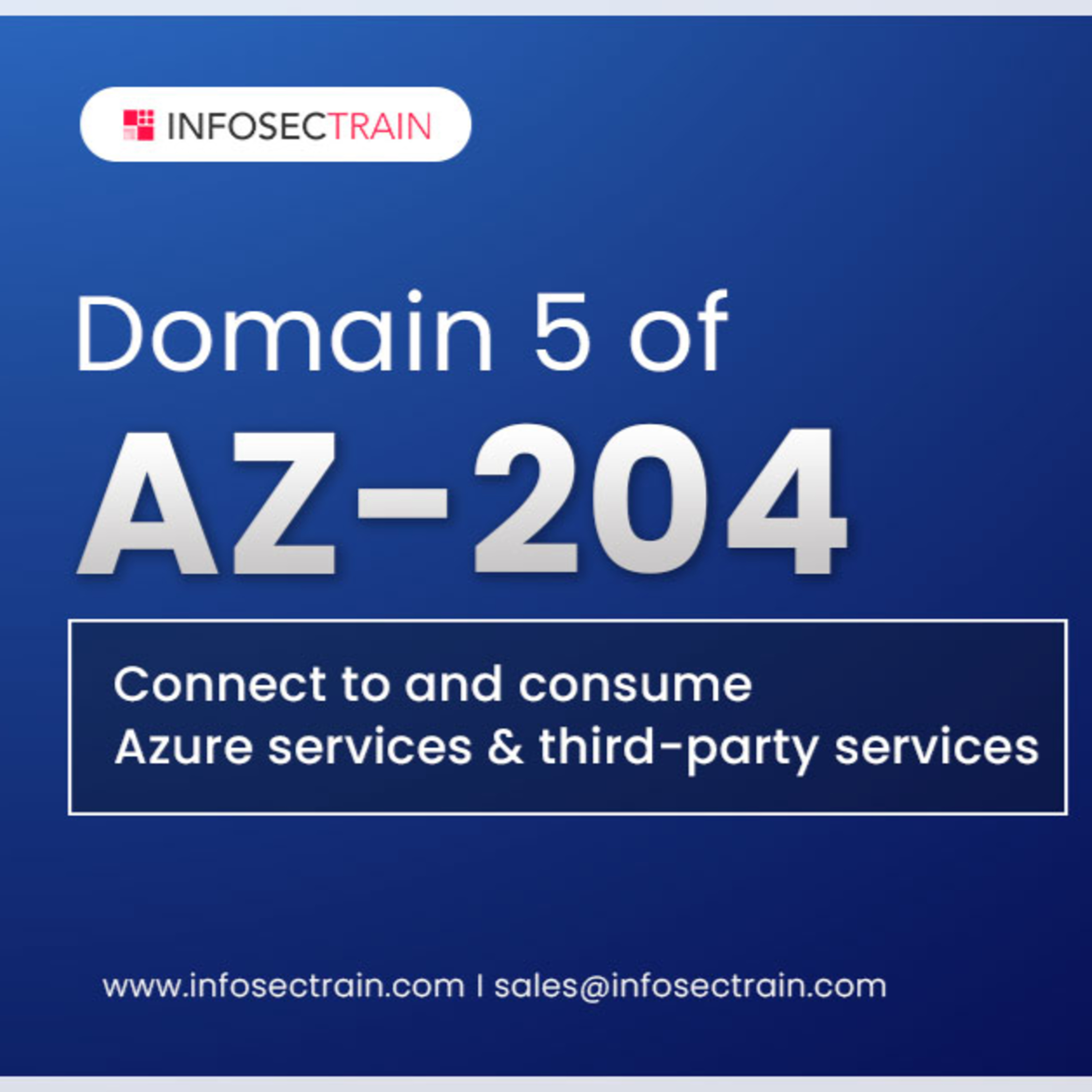 Domain 5 of AZ-204: Connect to and Consume Azure Services & Third-Party Services episode artwork