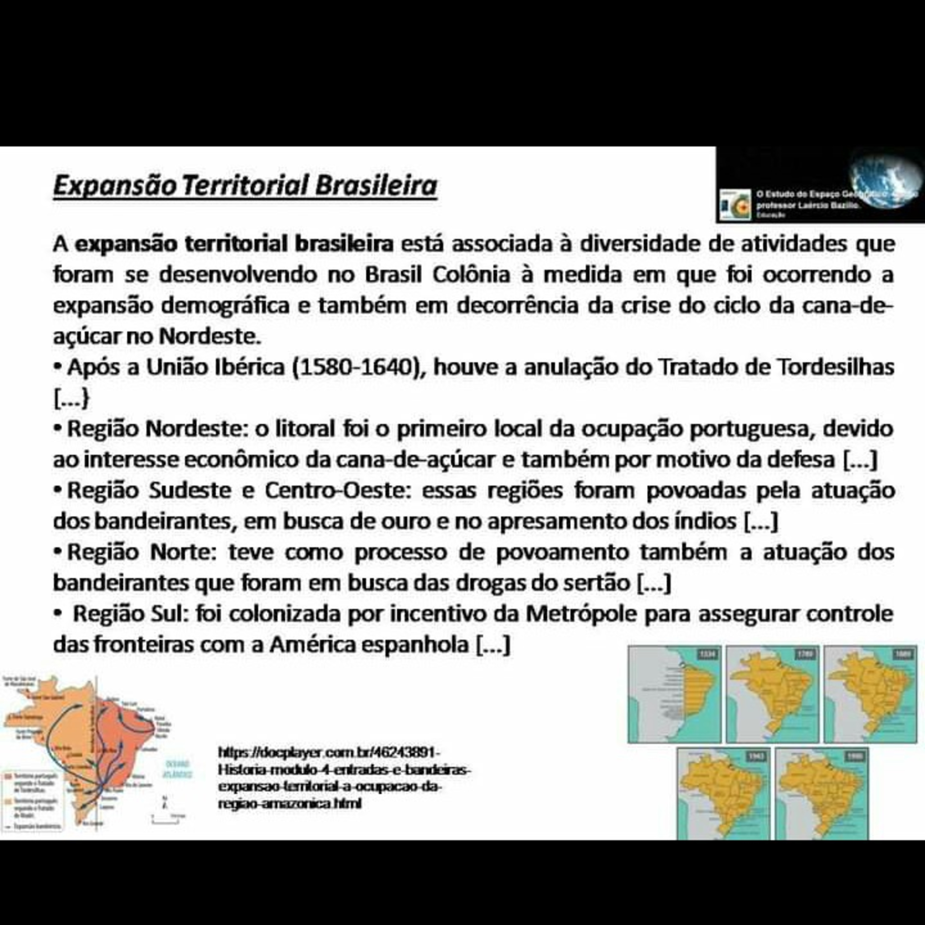 O Estudo do Espaço Geográfico, Com o Professor Laércio Bazílio