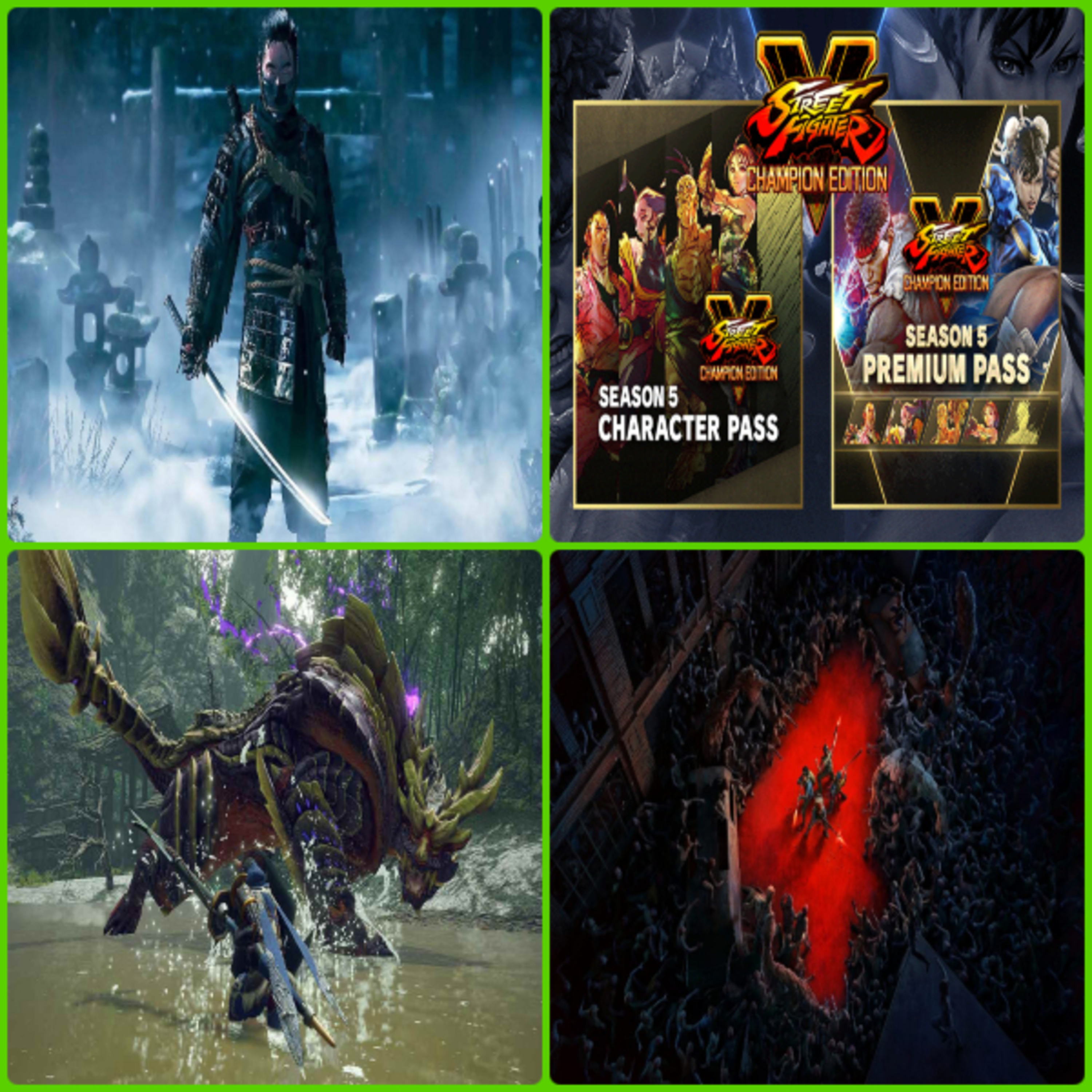 Película de Ghost of Tsushima confirmado, Monster Hunter Rise todo un éxito para Capcom y Nintendo Switch, Street Fighter V tendra livestream sobre su update con Rose y Oro y mas episode artwork