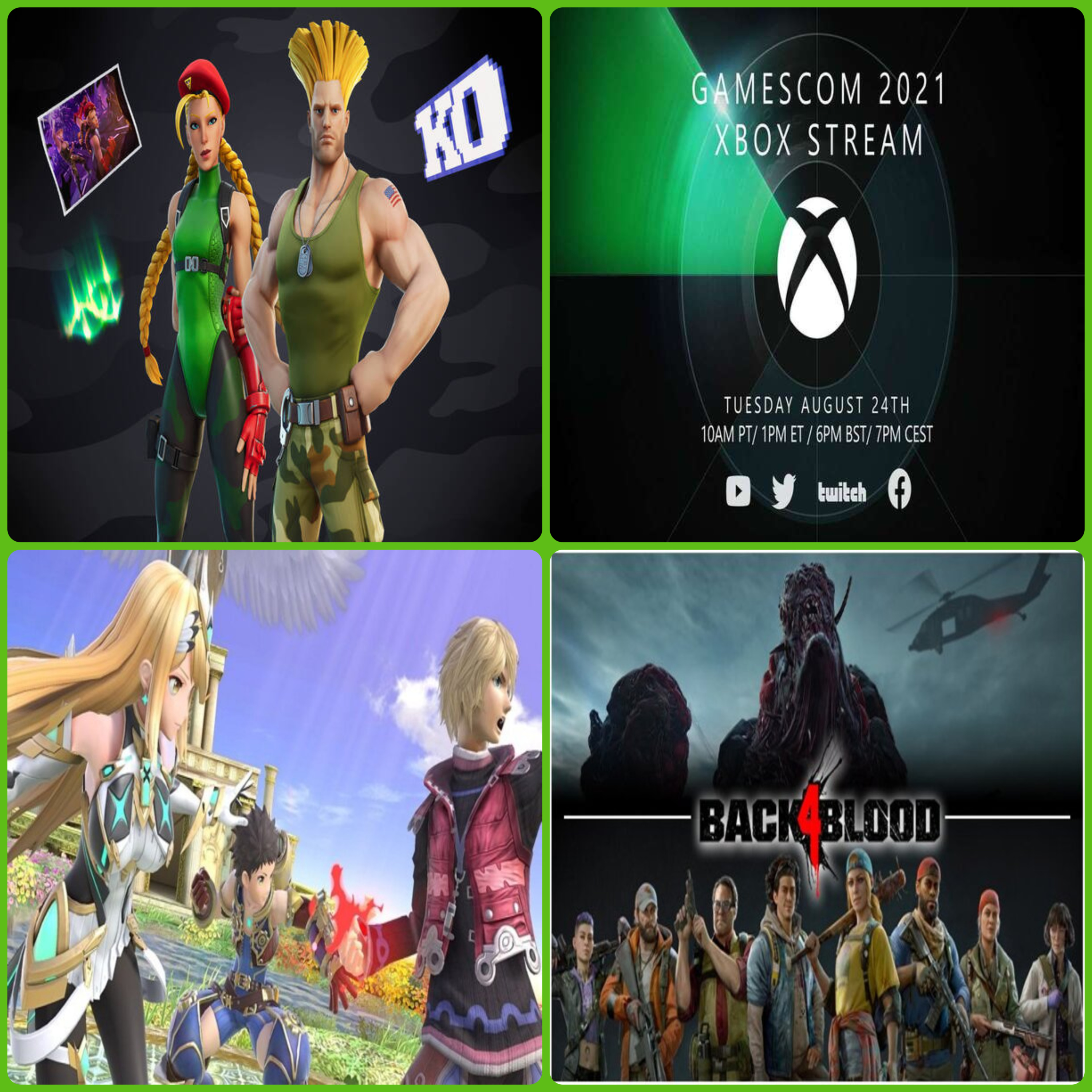Xbox anuncia que tendrá presentación en Gamescom 2021, Podría llegar muy pronto Xenoblade 3, Mas personajes de Street Fighter en Fortnite y mas episode artwork