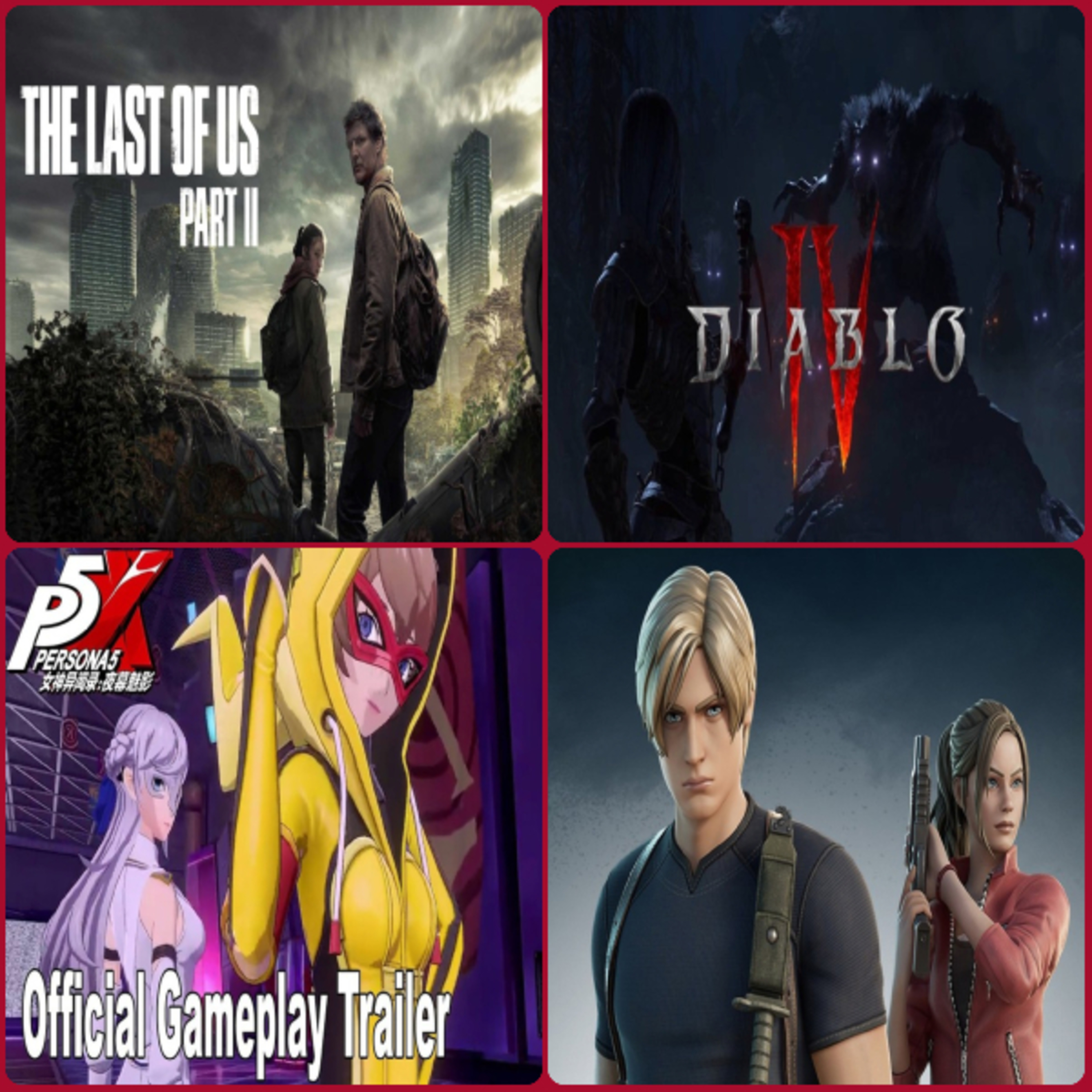 Leon Kennedy y Claire Redfield de Resident Evil llegan a Fortnite, Bliizzard y sus problemas con Diablo 4, TLOU HBO Max todo un éxito y ya están preparando la temporada 2, Persona 5: The Phantom X episode artwork
