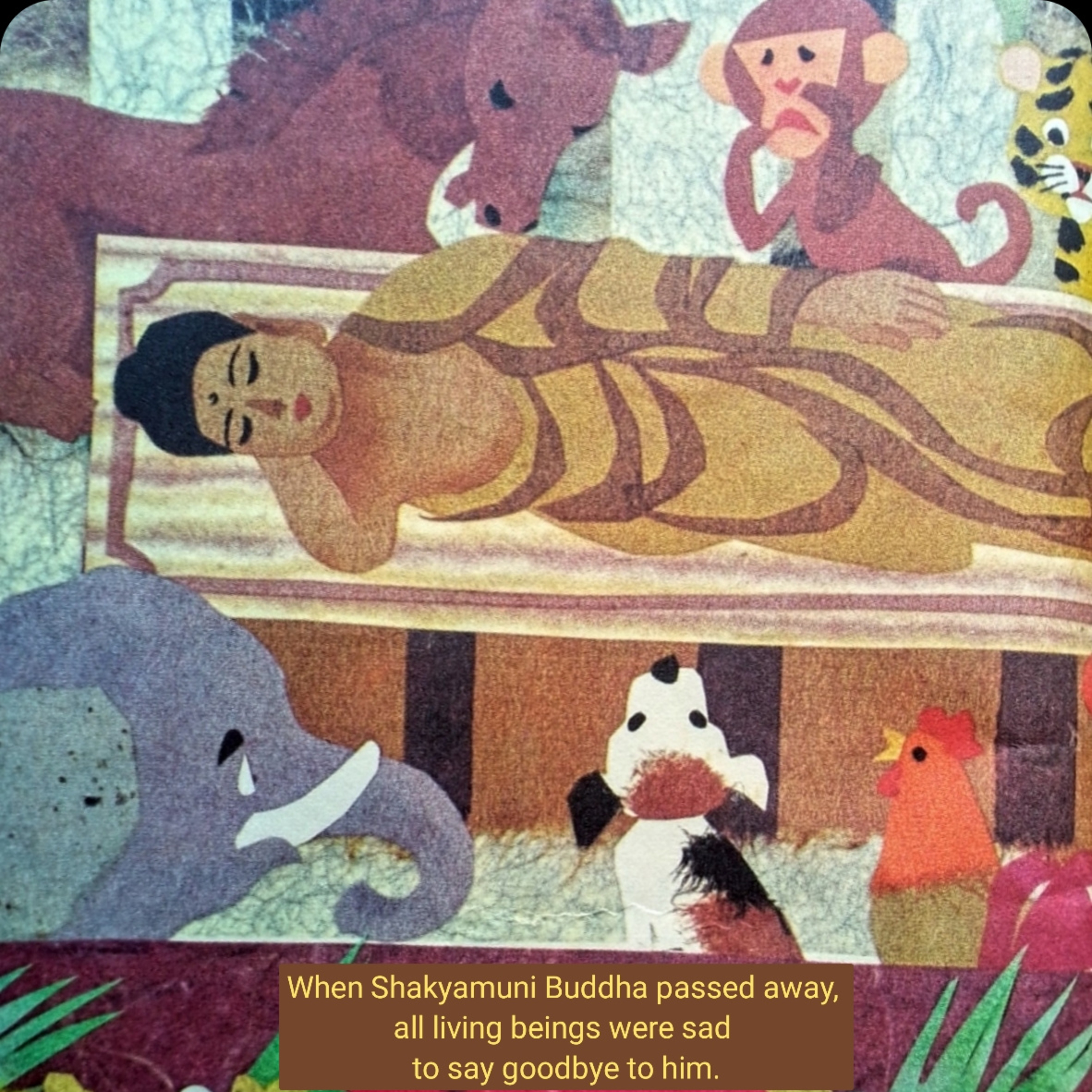 "The last will and testament of Shakyamuni". The Buddhist world of awakening 34 episode artwork