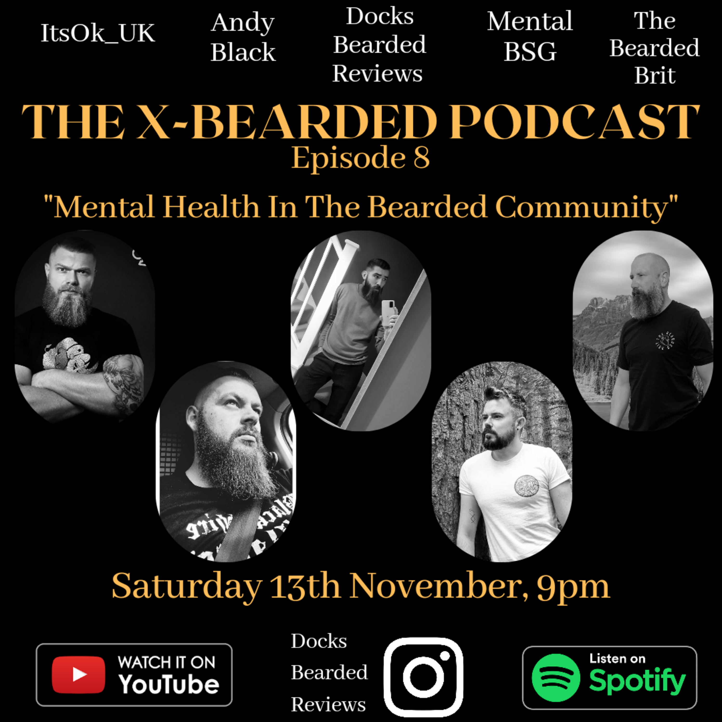The X Bearded Podcast Episode 8 - The One We Talk About Mental Health episode artwork