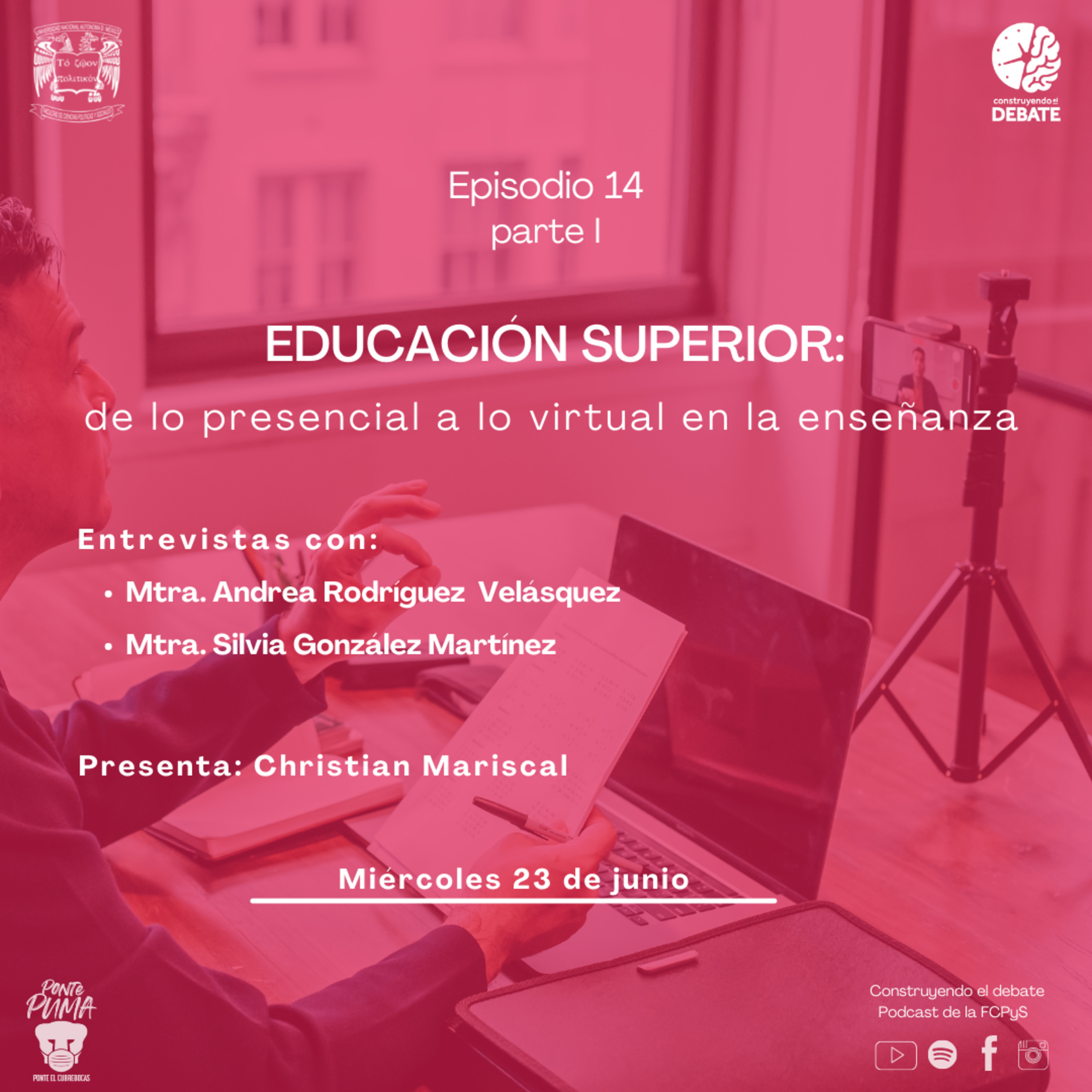 Ep.14 Educación superior: de lo presencial a lo virtual en la enseñanza (parte 1) episode artwork